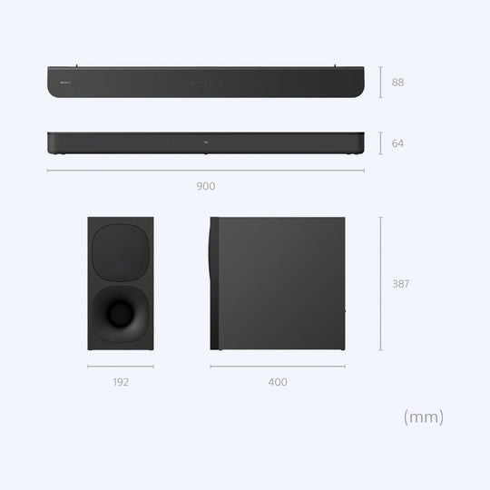 Sony 2.1ch Soundbar with powerful wireless subwoofer | HT-S400 - Image 7
