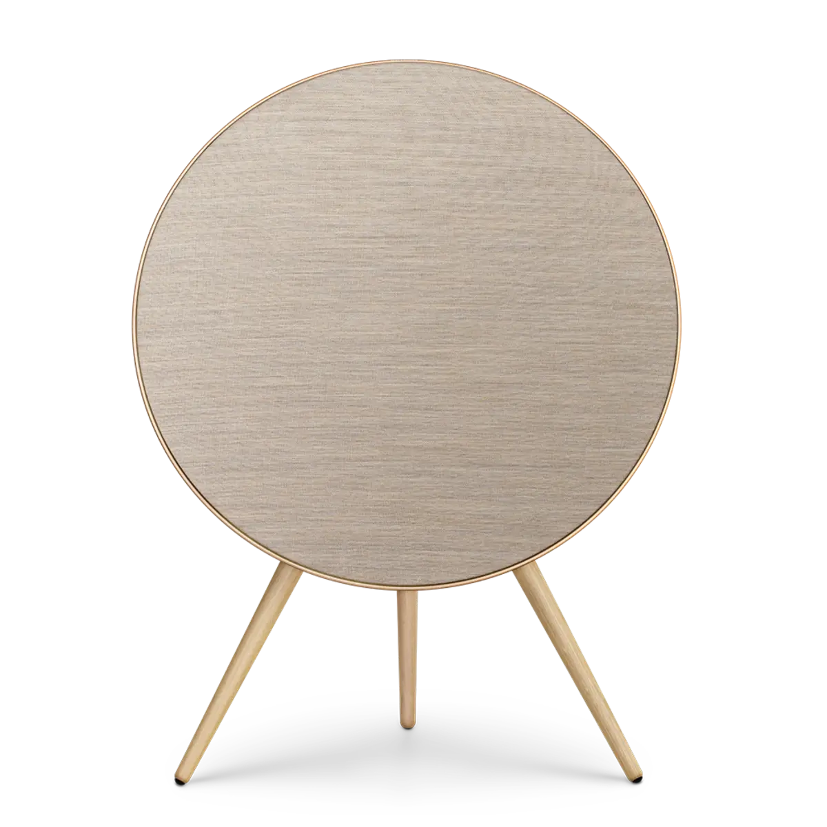 Beosound A9 5th Gen Speaker Gold Tone (Back Sand/Cover Golden/Legs White Oak) - Image 2