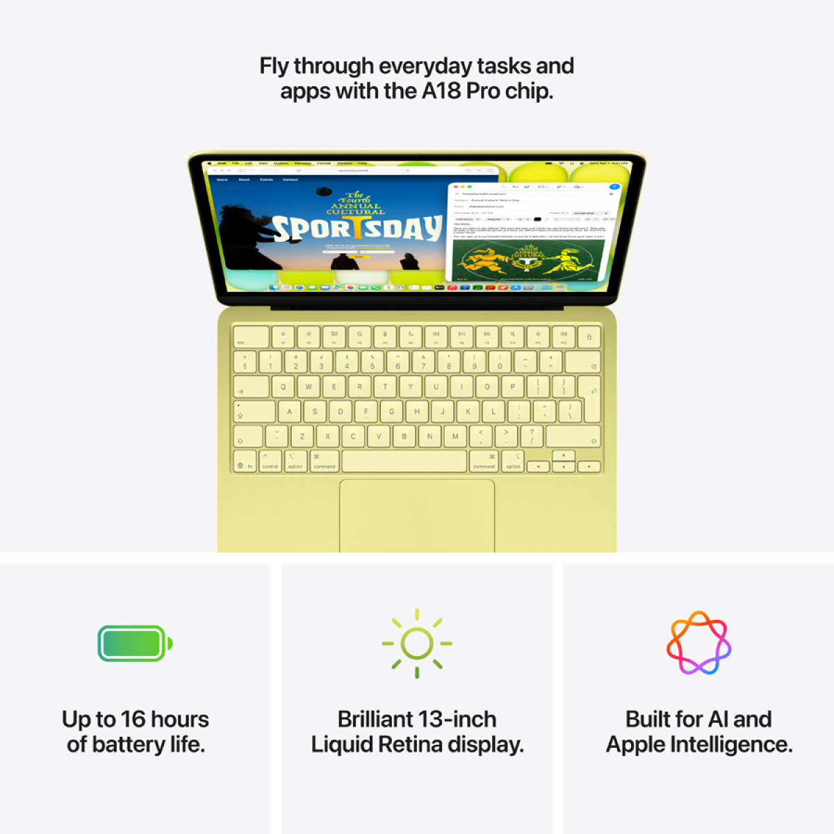 13-inch MacBook Neo: Apple A18 Pro chip with 6-core CPU and 5-core GPU, 8GB, 256GB SSD - Indigo,Model A3404 - Image 12