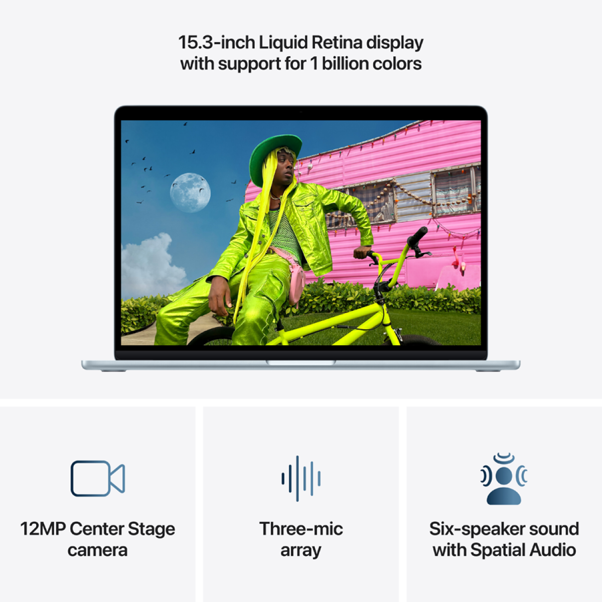 15-inch MacBook Air: Apple M5 chip with 10-core CPU and 10-core GPU, 24GB, 1TB SSD - Sky Blue,Model A3448 - Image 7