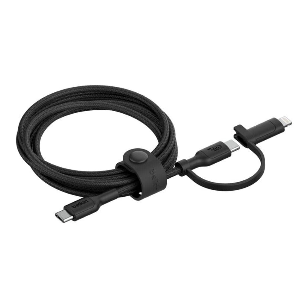 Belkin BoostCharge Pro 2-in-1 Type-C with Lightning Connector USB Cable 1.5m Black CAC003HQ1.5MBK - Image 3