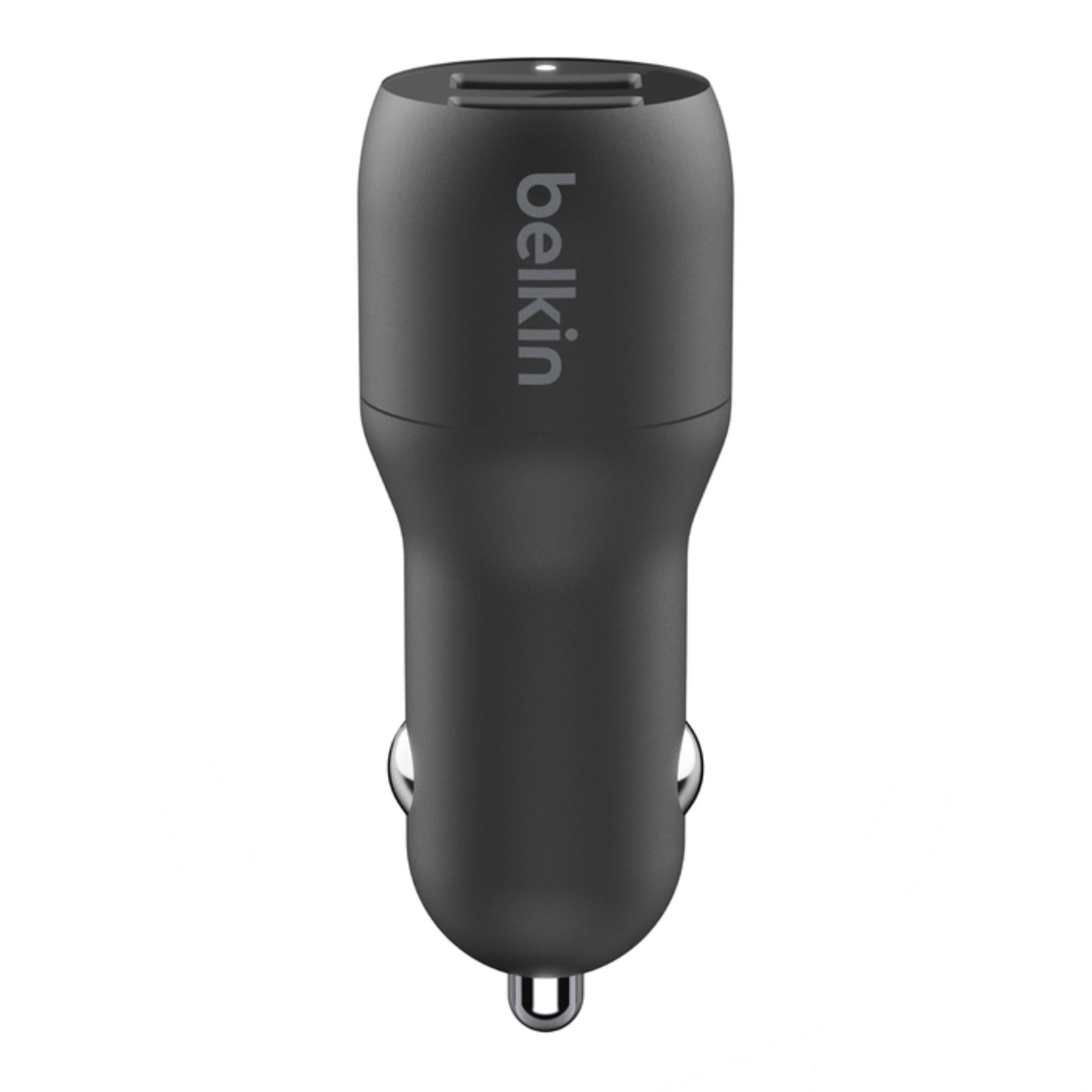 Belkin 24W Dual USB-A Car Charger - Black CCB001BTBK - Image 3