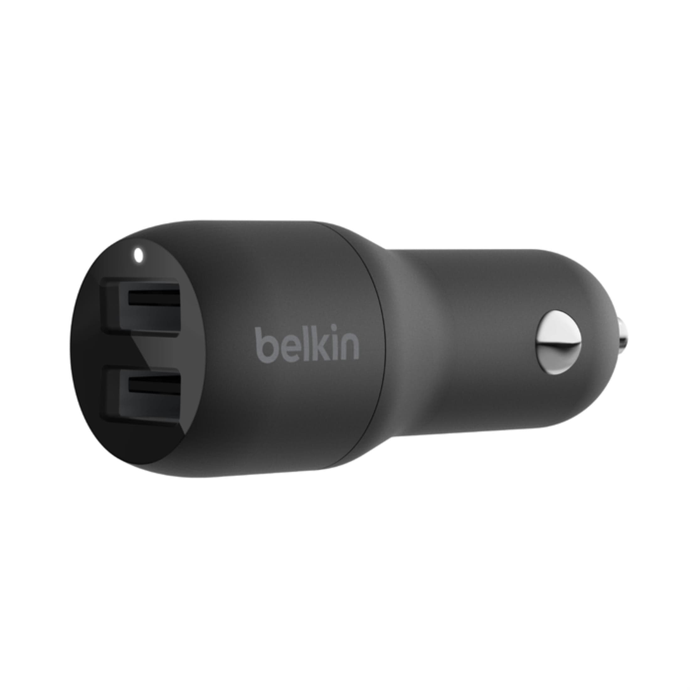 Belkin 24W Dual USB-A Car Charger - Black CCB001BTBK - Image 5