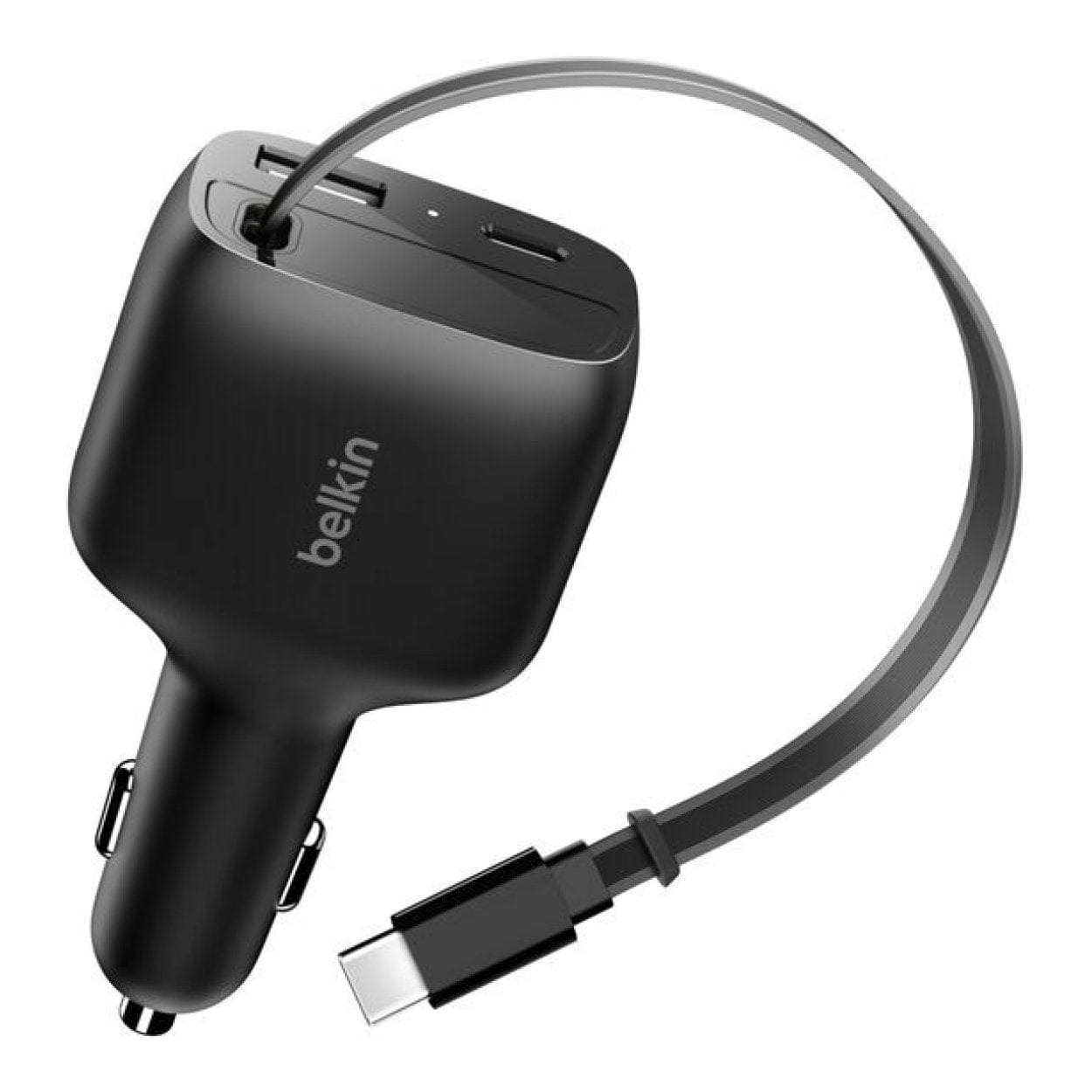 Belkin 75W BoostCharge Retractable Car Charger Black CCC001HQBK - Image 3