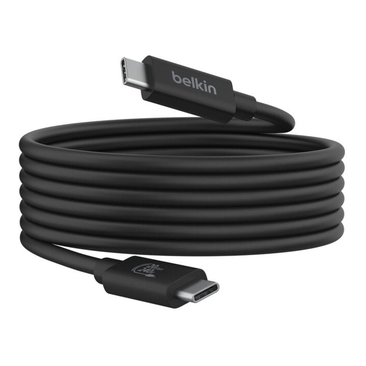 Belkin 2m USB4 204W 20Gbp/s Charging Cable Black INZ004bt2MBK - Image 3