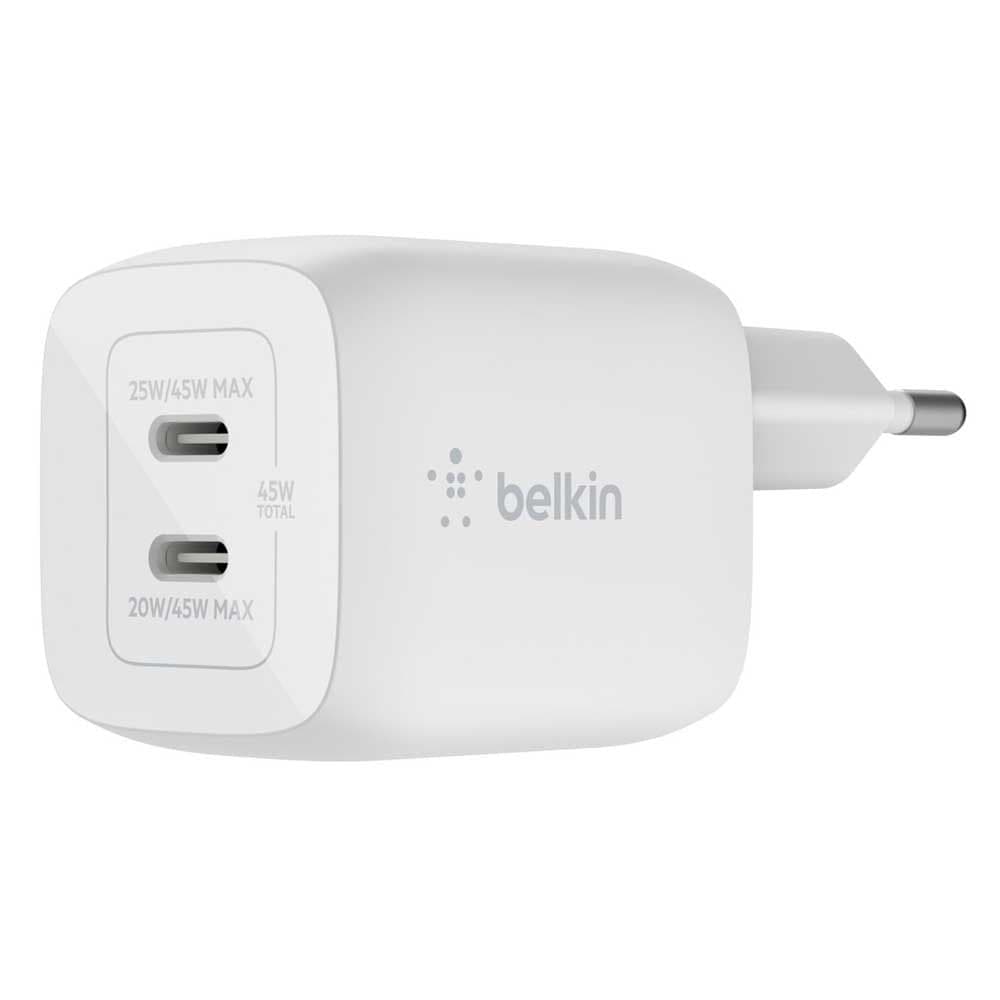 Belkin BoostCharge Pro Dual 45W USB-C GaN Wall Charger with PPS White WCH011VFWH - Image 2