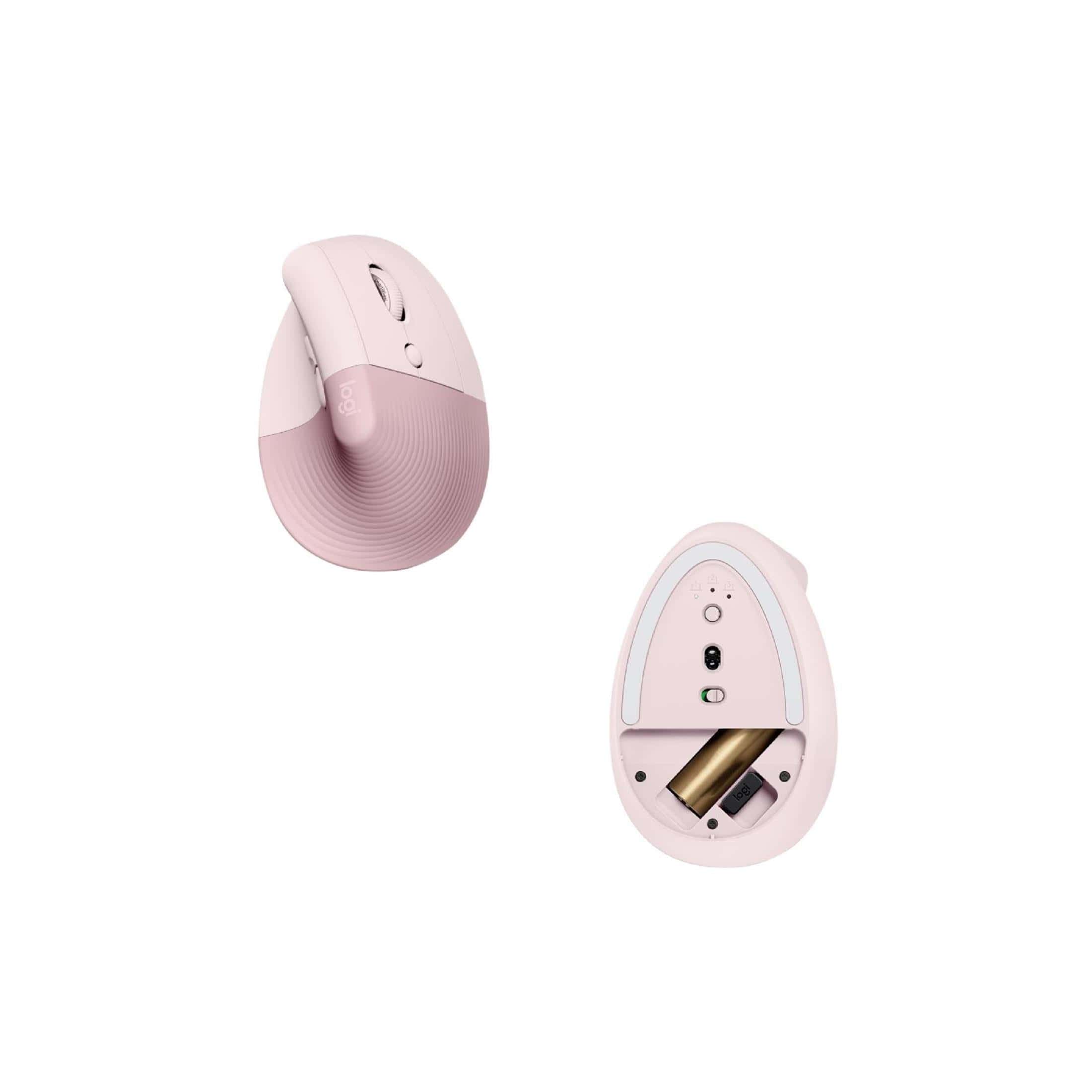 Logitech Lift Vertical Ergonomic Mouse Rose 910-006478 - Image 2