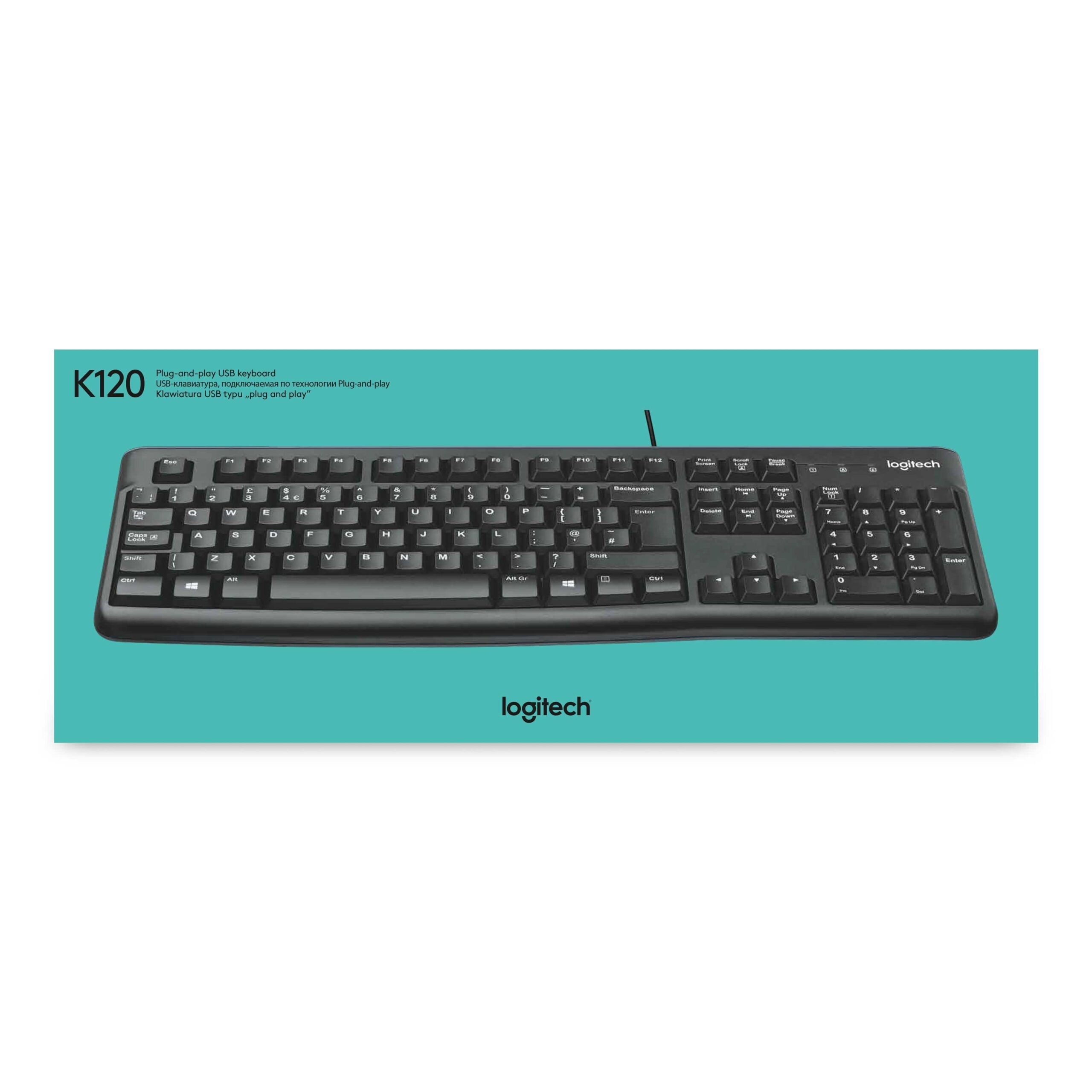 Logitech K120 Wired Keyboard Black 920-002479 - Image 2