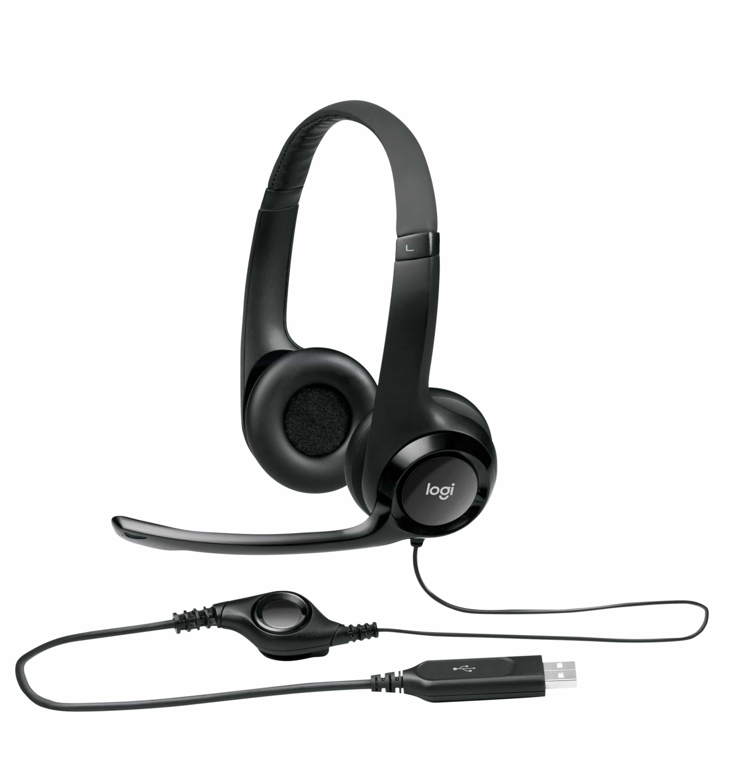 Logitech H390 USB-A Headset with Noise-Cancelling Mic Black 981-000406 - Image 2