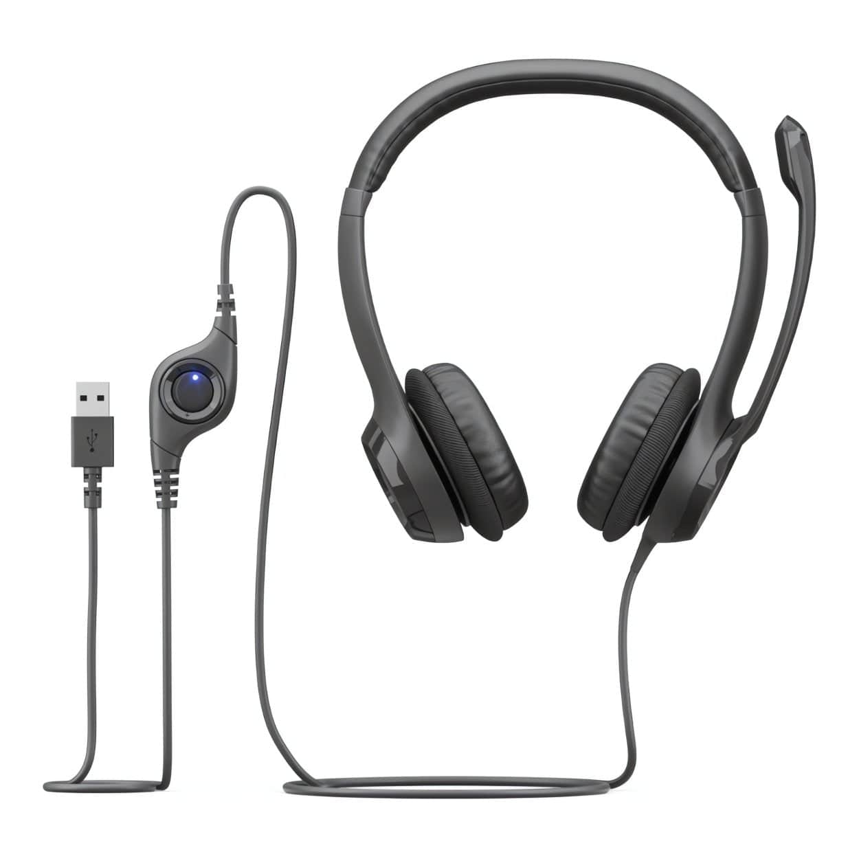 Logitech H390 USB-A Headset with Noise-Cancelling Mic Black 981-000406 - Image 9