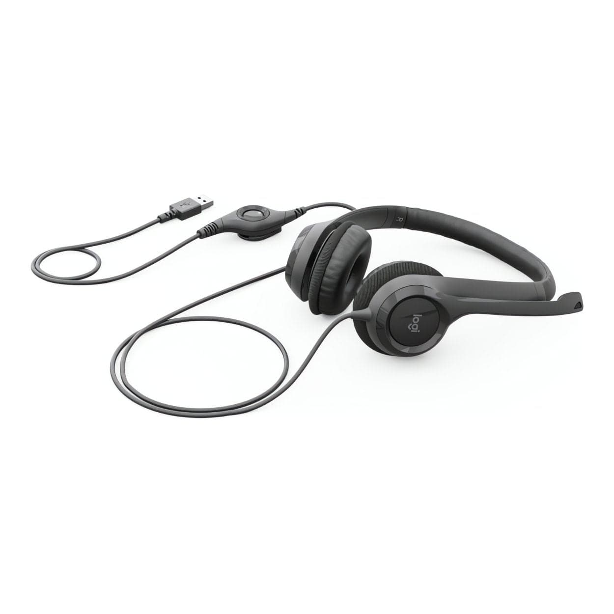 Logitech H390 USB-A Headset with Noise-Cancelling Mic Black 981-000406 - Image 10