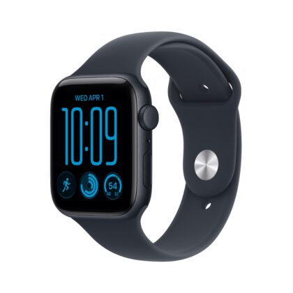 Apple Watch SE 3 GPS + Cellular 44mm Midnight Aluminium Case with Navy Blue Sport Band - S/M