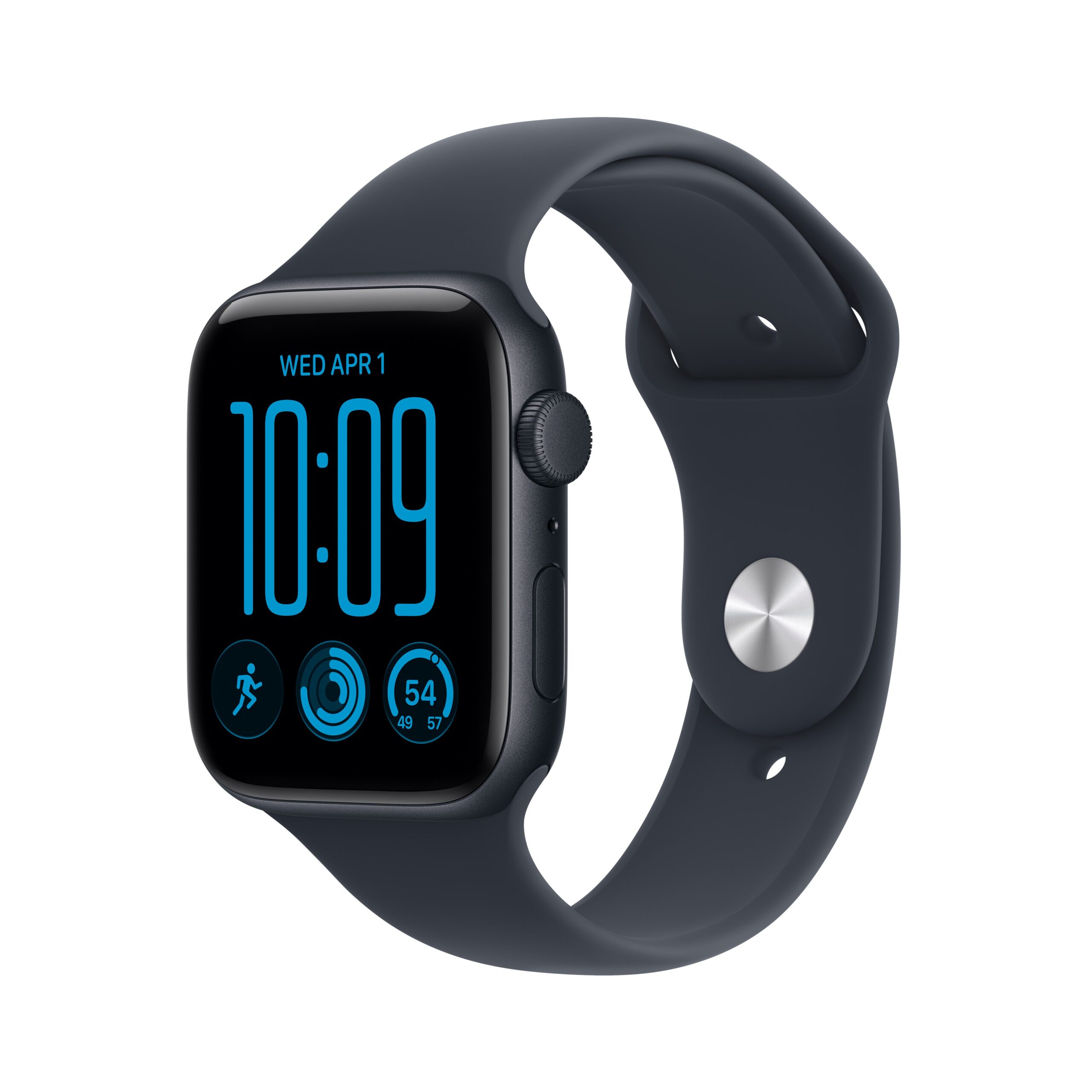 Apple Watch SE 3 GPS 40mm Midnight Aluminium Case with Navy Blue Sport Band - M/L