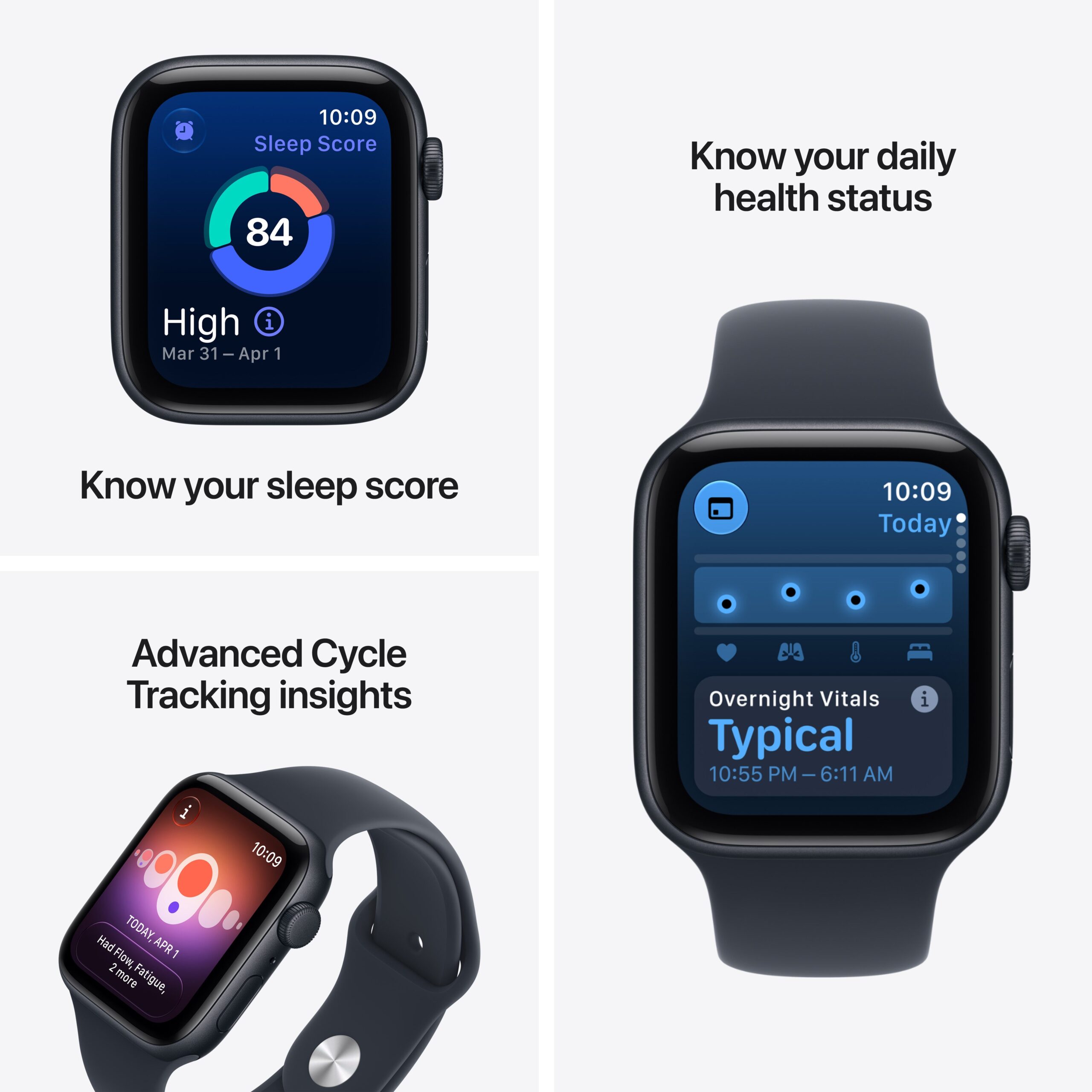 Apple Watch SE 3 GPS 40mm Starlight Aluminium Case with Sand Sport Band - S/M - Image 3