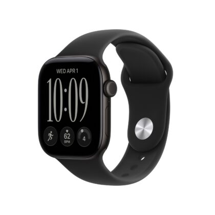 Apple Watch Series 12 GPS 42mm Black Aluminium Case with Black Sport Band - M/L