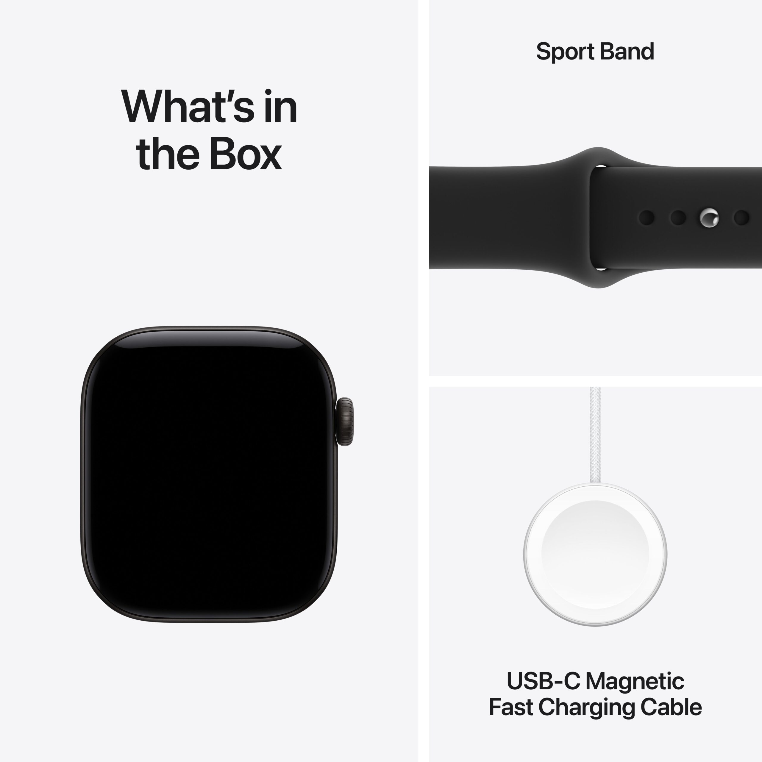 Apple Watch Series 12 GPS 46mm Black Aluminium Case with Black Sport Band - S/M - Image 8