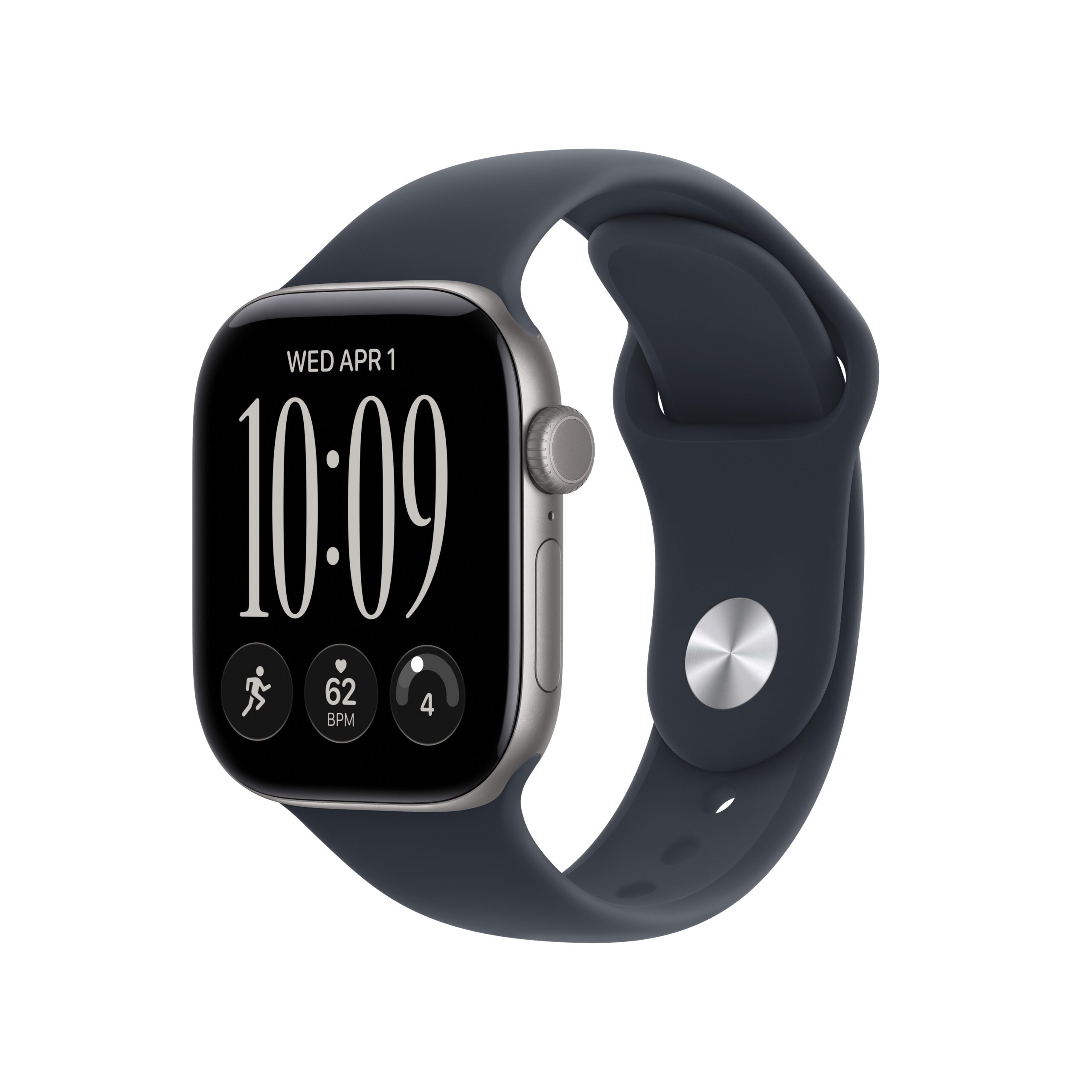 Apple Watch Series 12 GPS 42mm Space Grey Aluminium Case with Navy Blue Sport Band - S/M