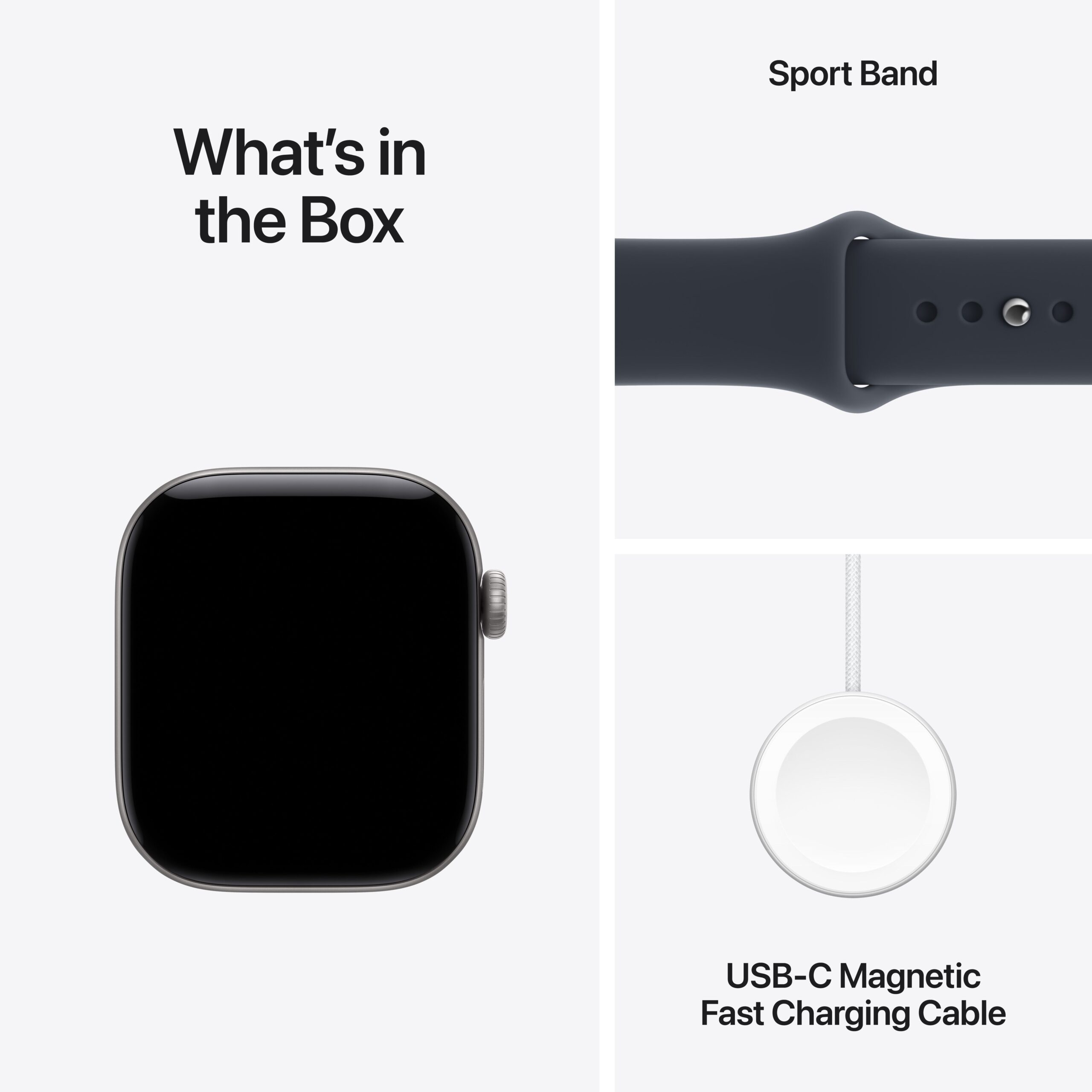 Apple Watch Series 12 GPS 42mm Space Grey Aluminium Case with Navy Blue Sport Band - S/M - Image 8