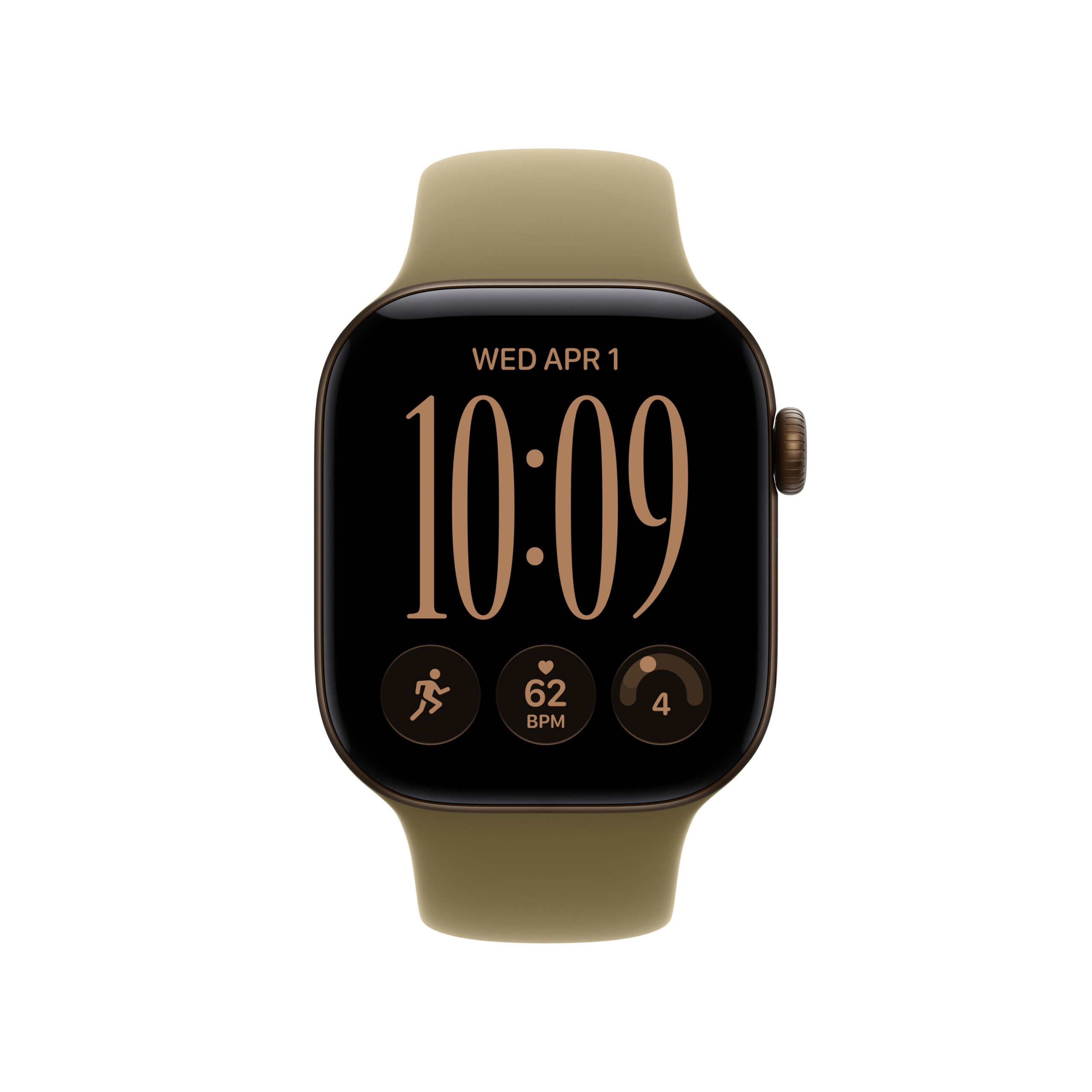 Apple Watch Series 12 GPS + Cellular 42mm Dark Bronze Aluminium Case with Olive Sport Band - S/M - Image 2