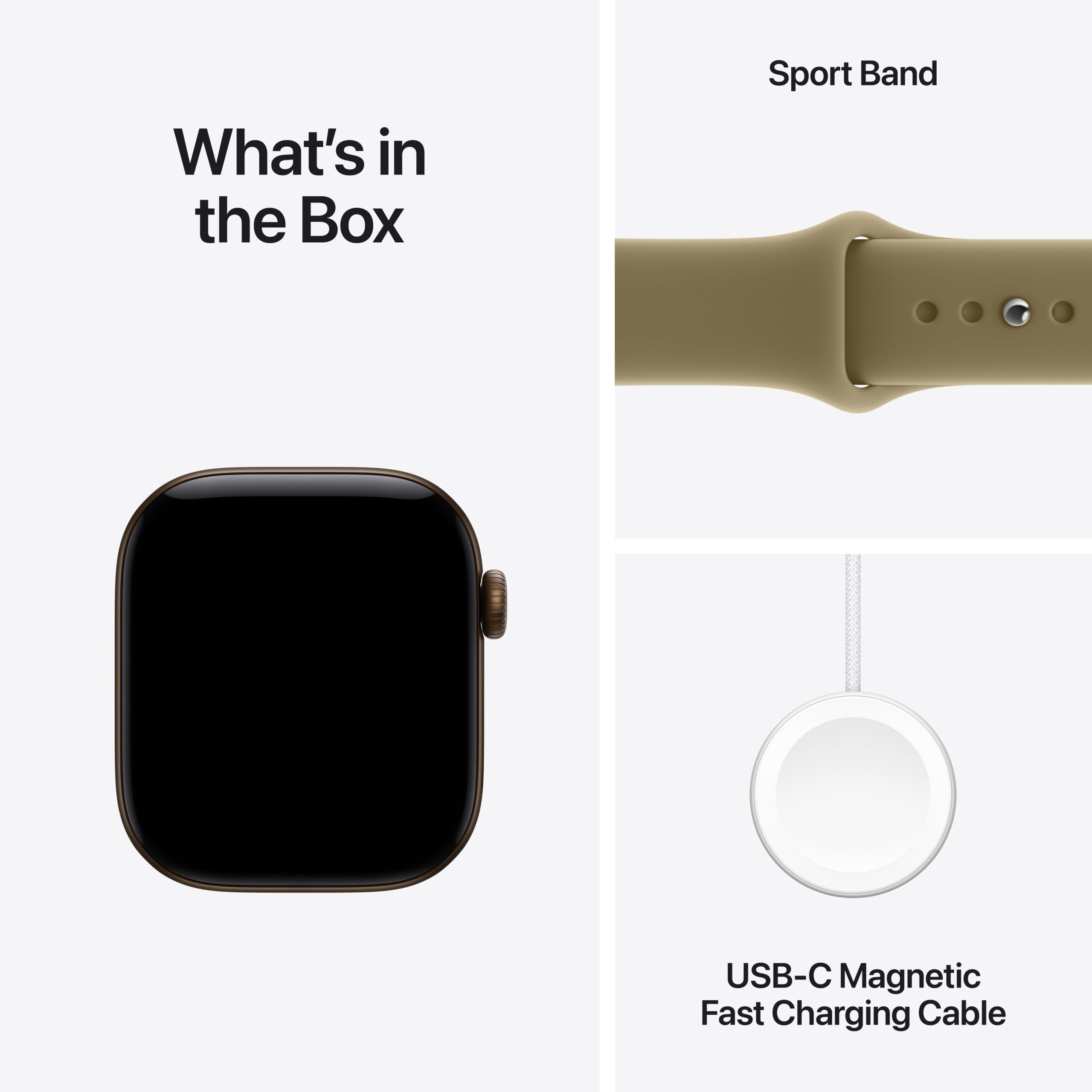 Apple Watch Series 12 GPS + Cellular 42mm Dark Bronze Aluminium Case with Olive Sport Band - S/M - Image 8