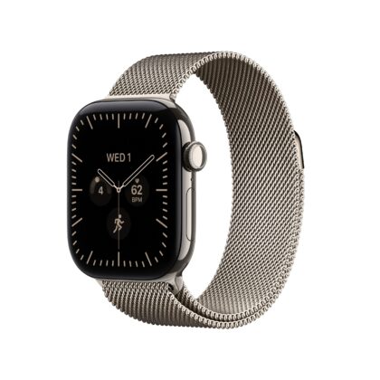 Apple Watch Series 12 GPS + Cellular 42mm Natural Titanium Case with Natural Milanese Loop