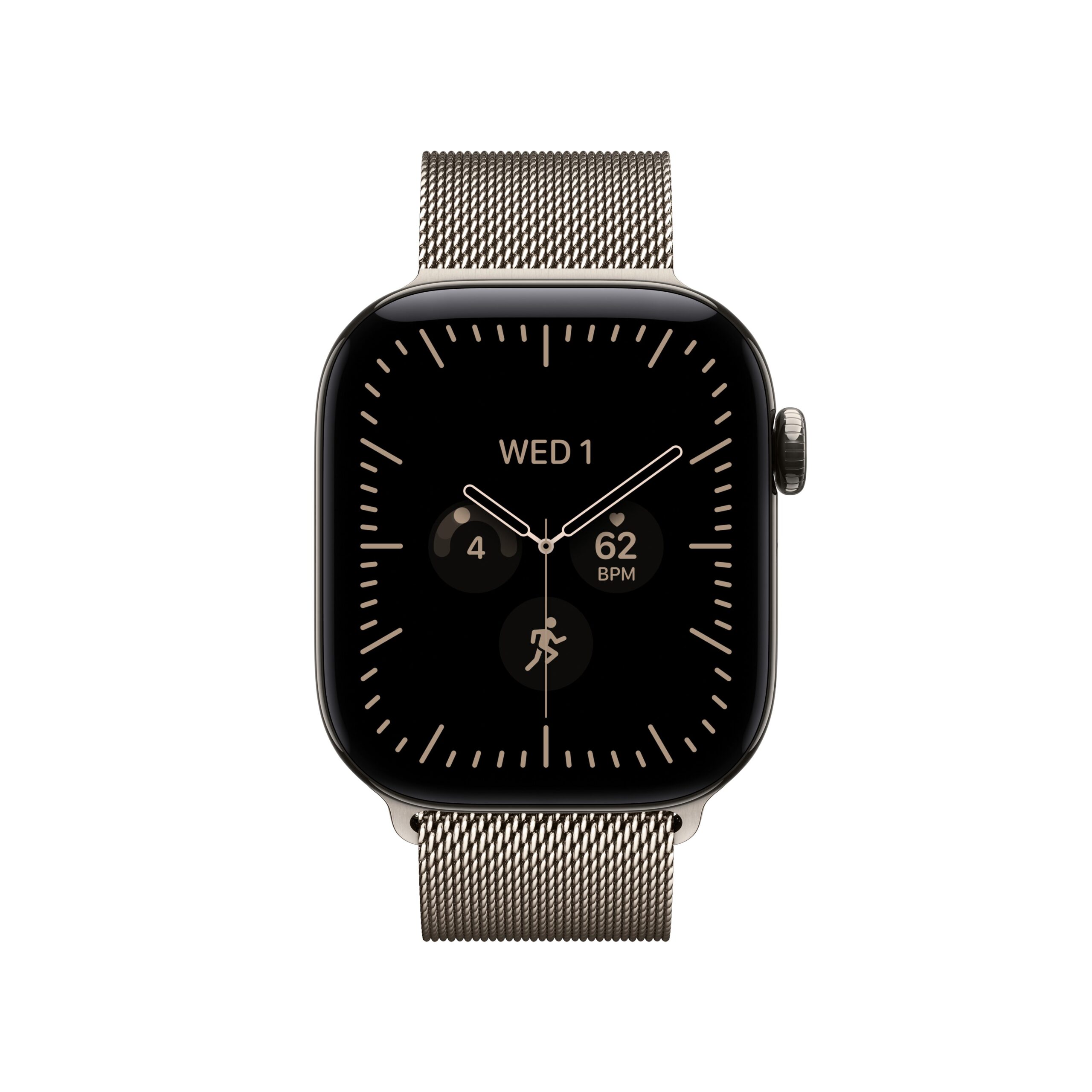 Apple Watch Series 12 GPS + Cellular 42mm Natural Titanium Case with Natural Milanese Loop - Image 2