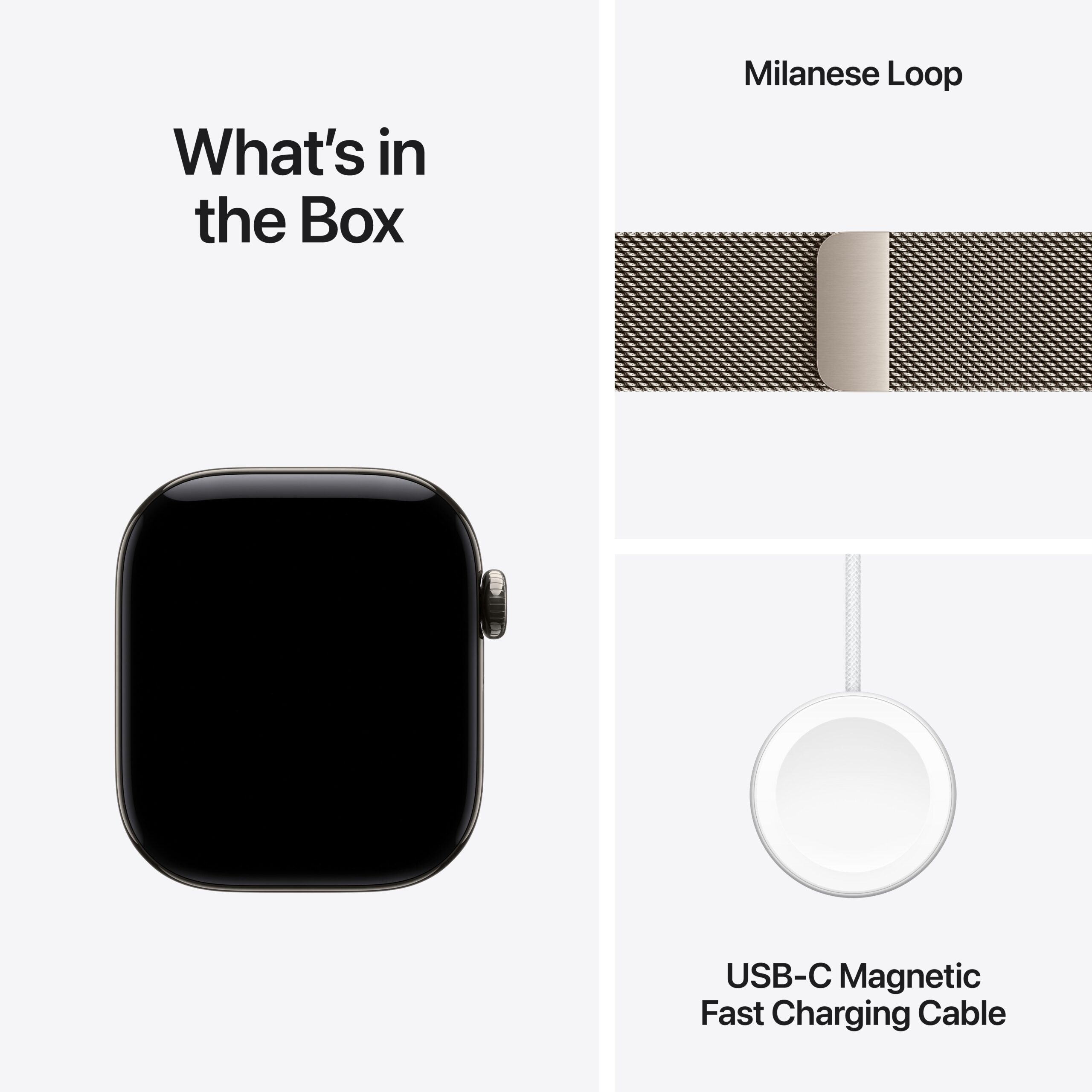 Apple Watch Series 12 GPS + Cellular 42mm Natural Titanium Case with Natural Milanese Loop - Image 8