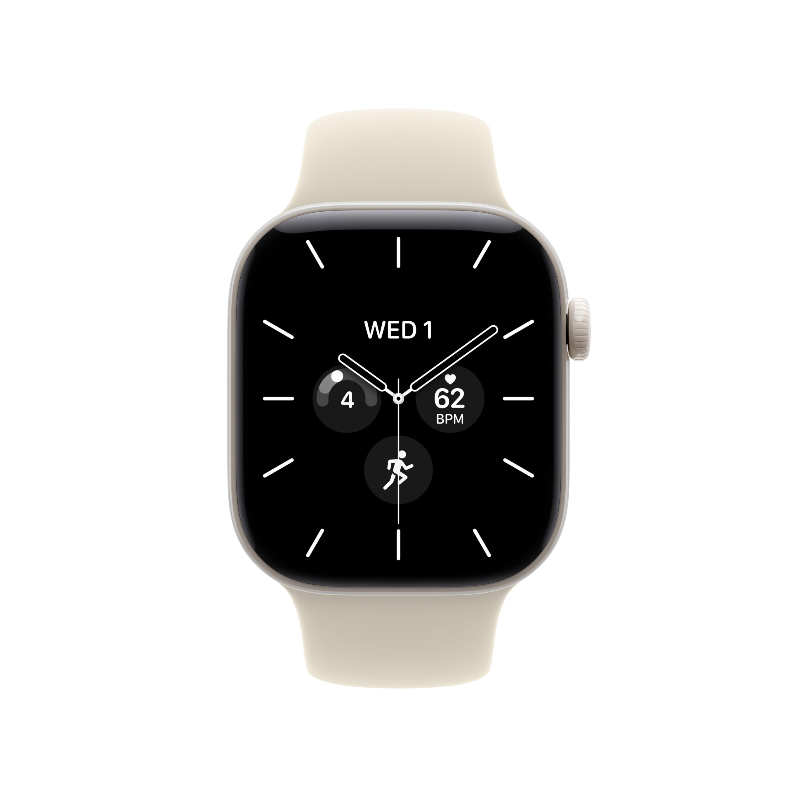 Apple Watch Series 12 GPS + Cellular 42mm Pearl White Ceramic Case with Sand Sport Band - S/M - Image 2