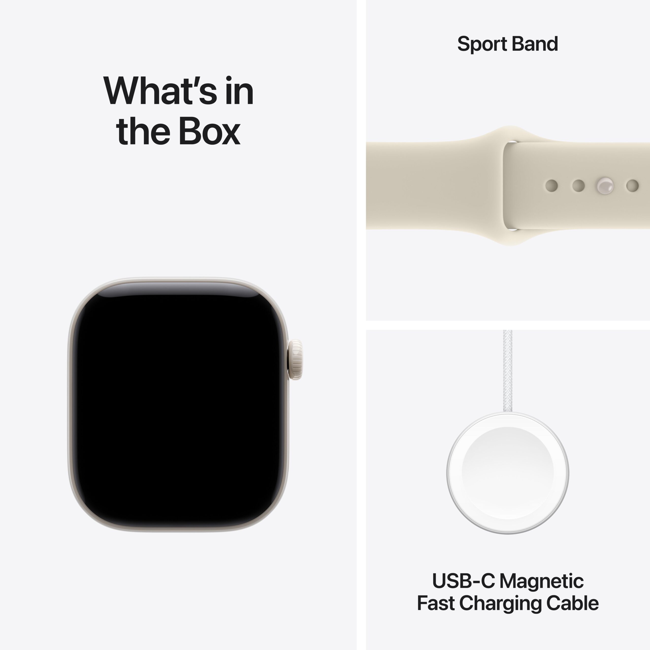 Apple Watch Series 12 GPS + Cellular 42mm Pearl White Ceramic Case with Sand Sport Band - S/M - Image 8