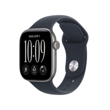 Apple Watch Series 12 GPS + Cellular 42mm Space Grey Aluminium Case with Navy Blue Sport Band - M/L