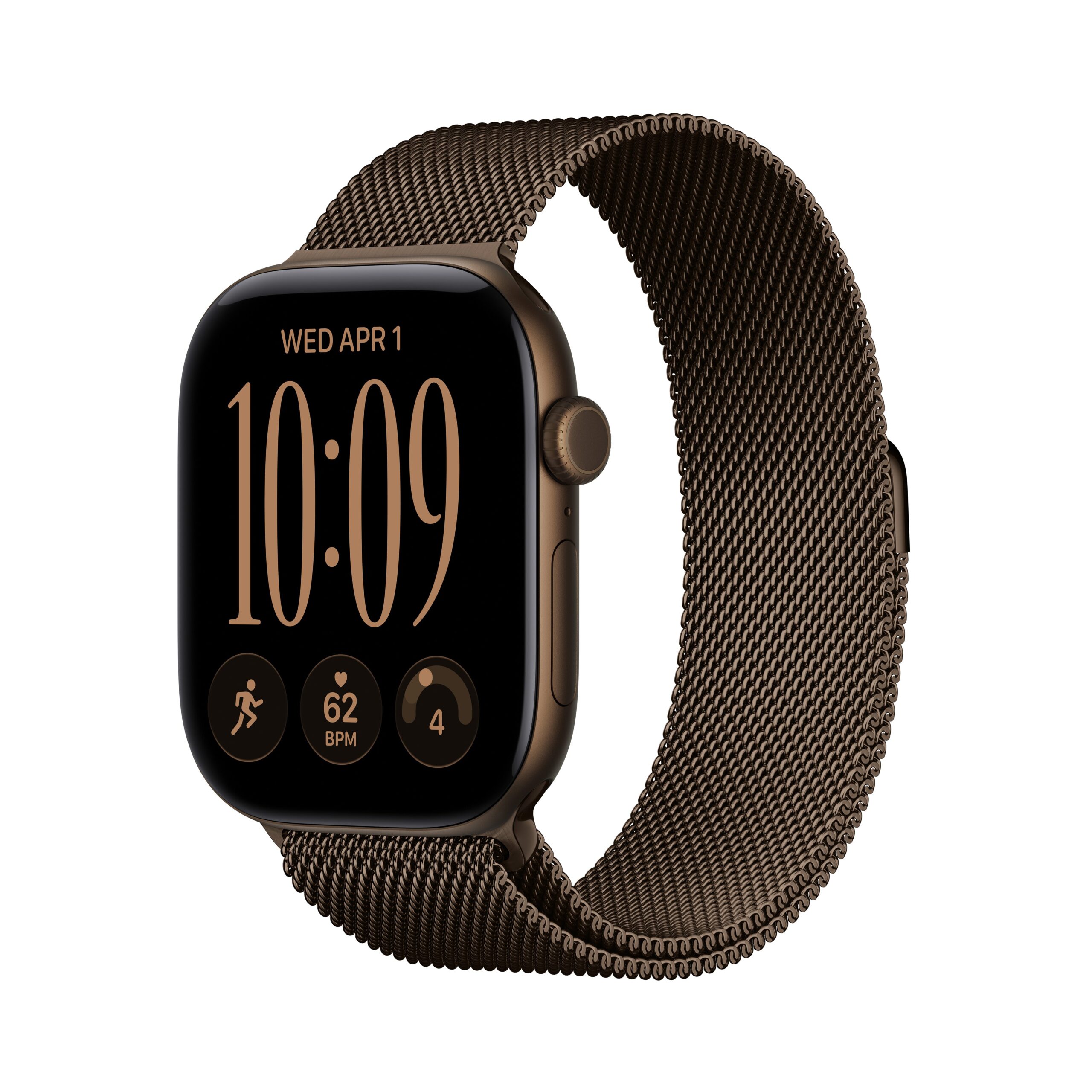 Apple Watch Series 12 GPS 42mm Dark Bronze Aluminium Case with Dark Bronze Milanese Loop