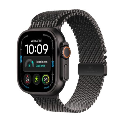 Apple Watch Ultra 4 GPS + Cellular 49mm Black Titanium Case with Black Titanium Milanese Loop - L