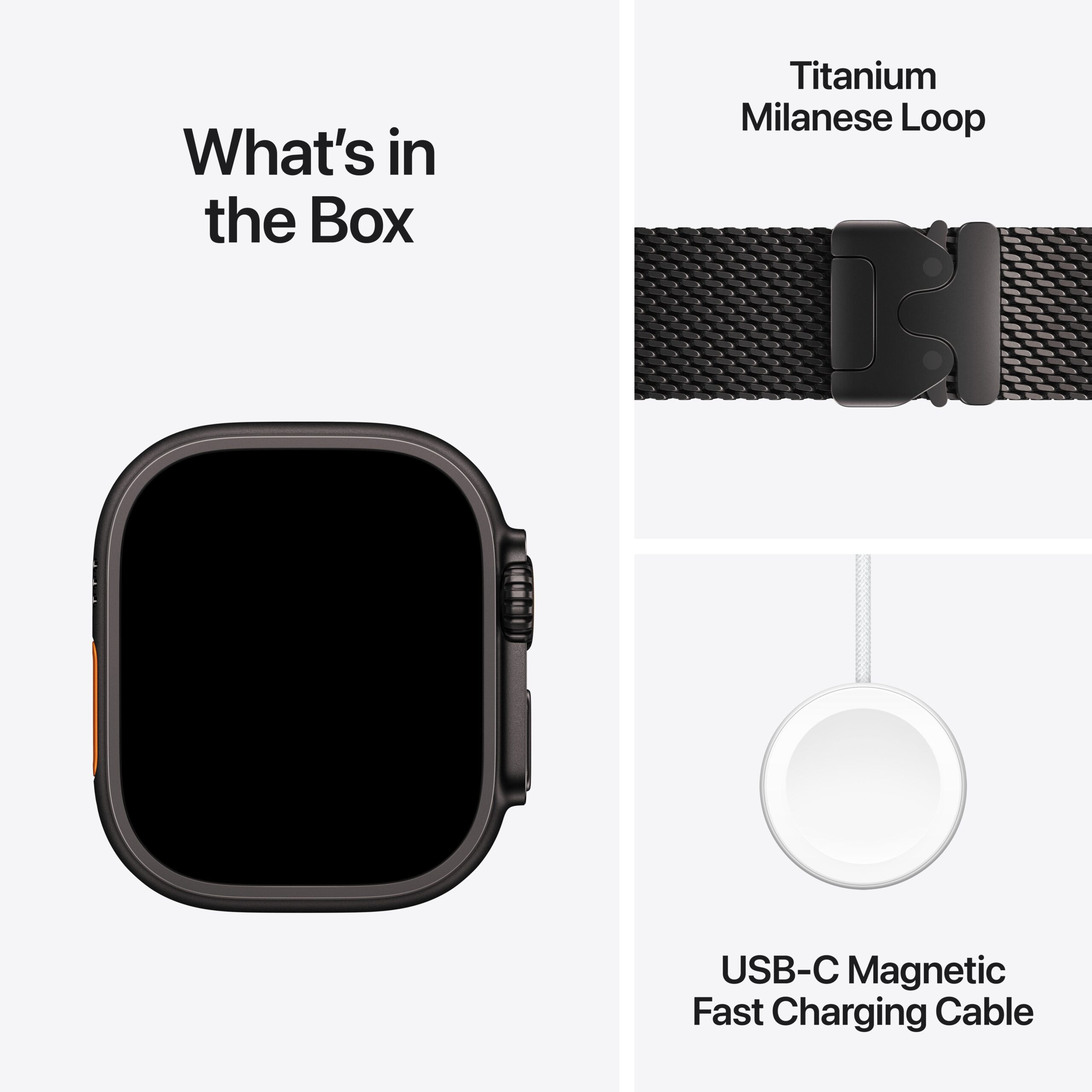 Apple Watch Ultra 4 GPS + Cellular 49mm Black Titanium Case with Black Titanium Milanese Loop - L - Image 8