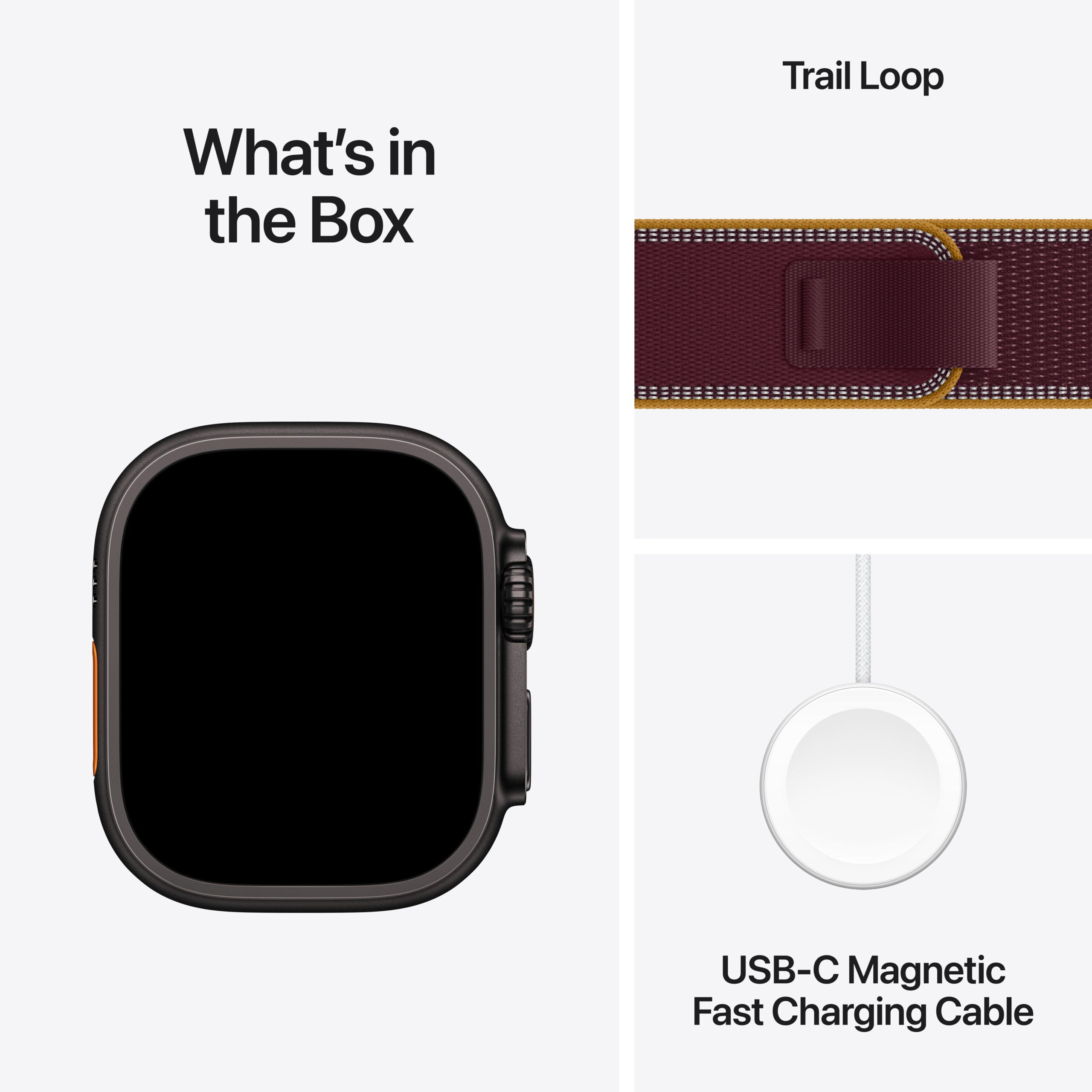 Apple Watch Ultra 4 GPS + Cellular 49mm Black Titanium Case with Burgundy Trail Loop - M/L - Image 8
