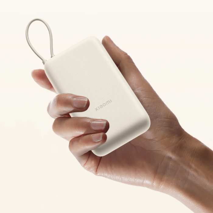 Xiaomi 33W Power Bank 20000mAh (Integrated Cable) – Tan - Image 4