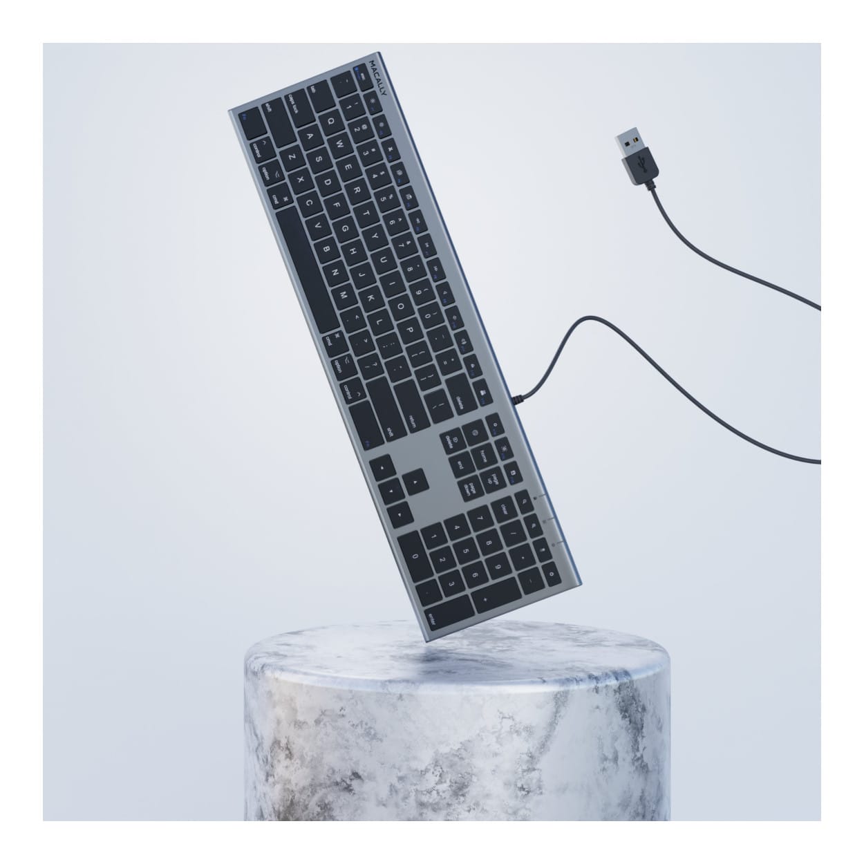 Macally ACEKEYSG Everyday Wired Keyboard Space Grey - Image 7