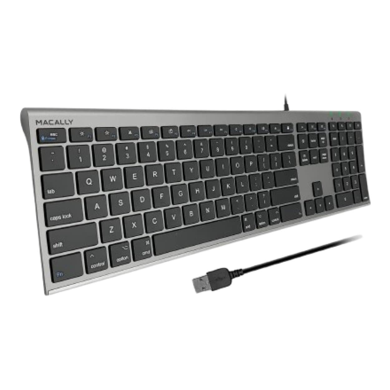 Macally ACEKEYSG Everyday Wired Keyboard Space Grey - Image 2