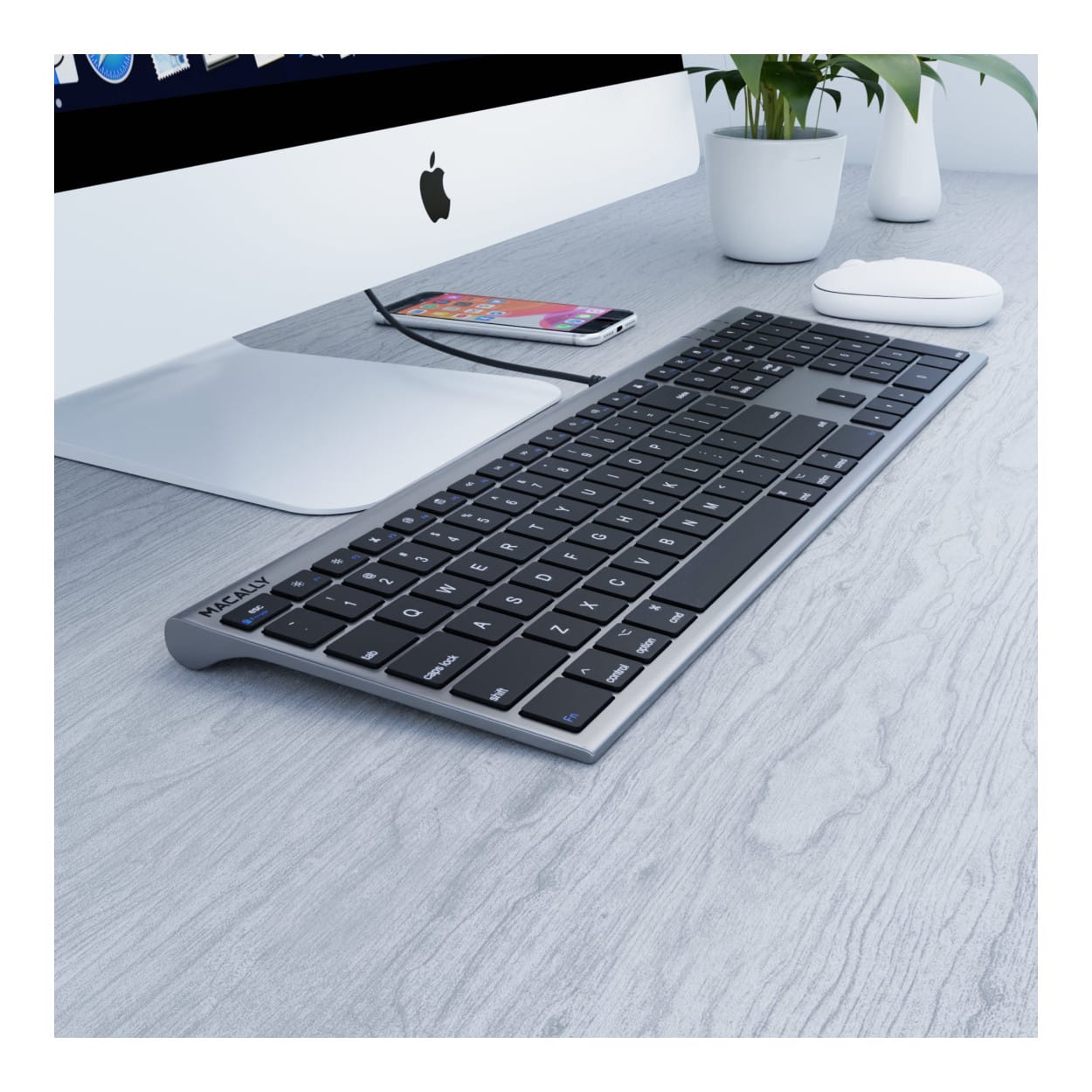 Macally ACEKEYSG Everyday Wired Keyboard Space Grey - Image 6