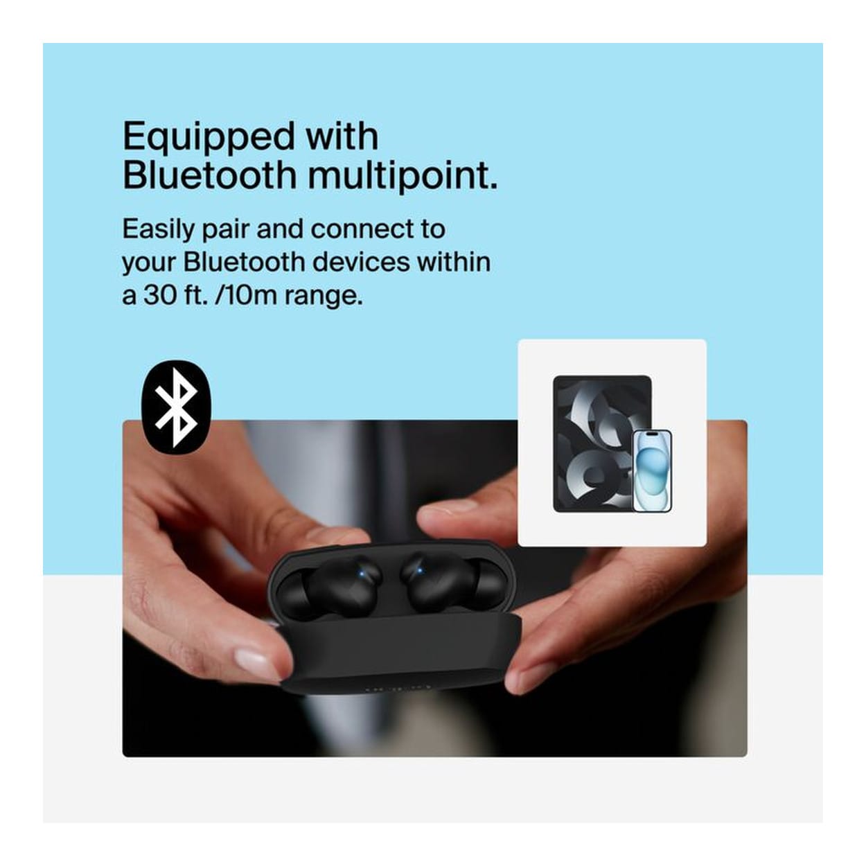 Belkin SoundForm Rhythm TWS Earbuds Black AUC012BTBK - Image 9