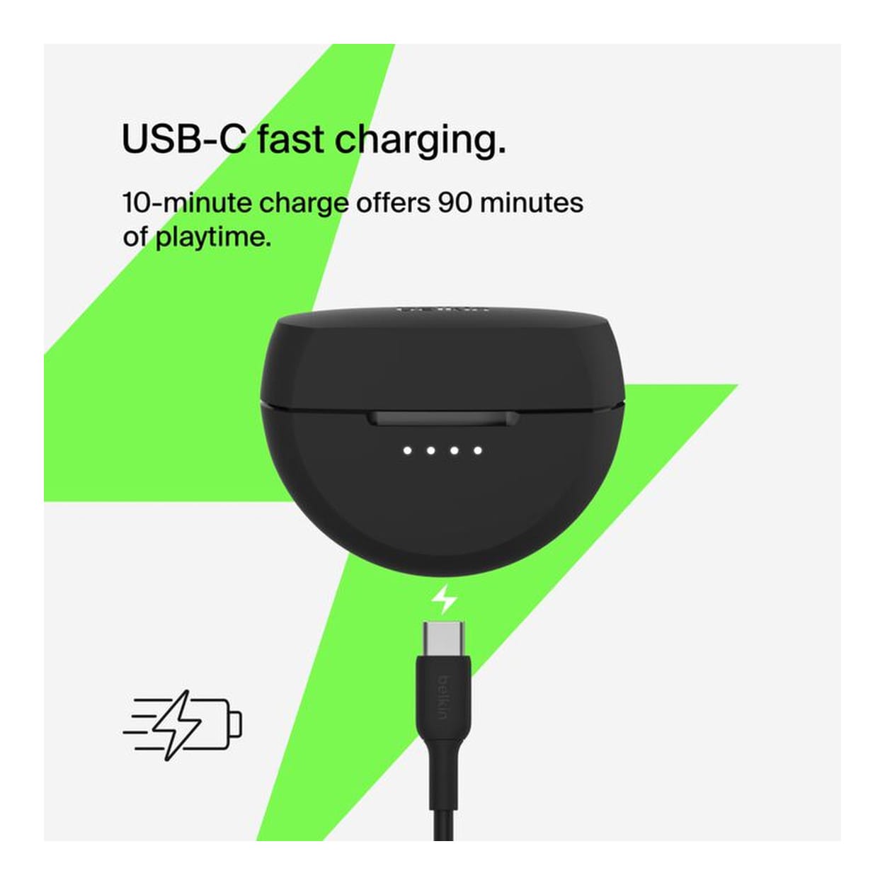 Belkin SoundForm Rhythm TWS Earbuds Black AUC012BTBK - Image 11