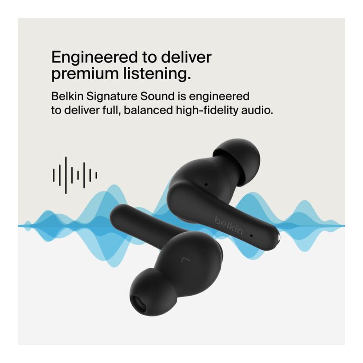 Belkin SoundForm Rhythm TWS Earbuds Black AUC012BTBK - Image 10