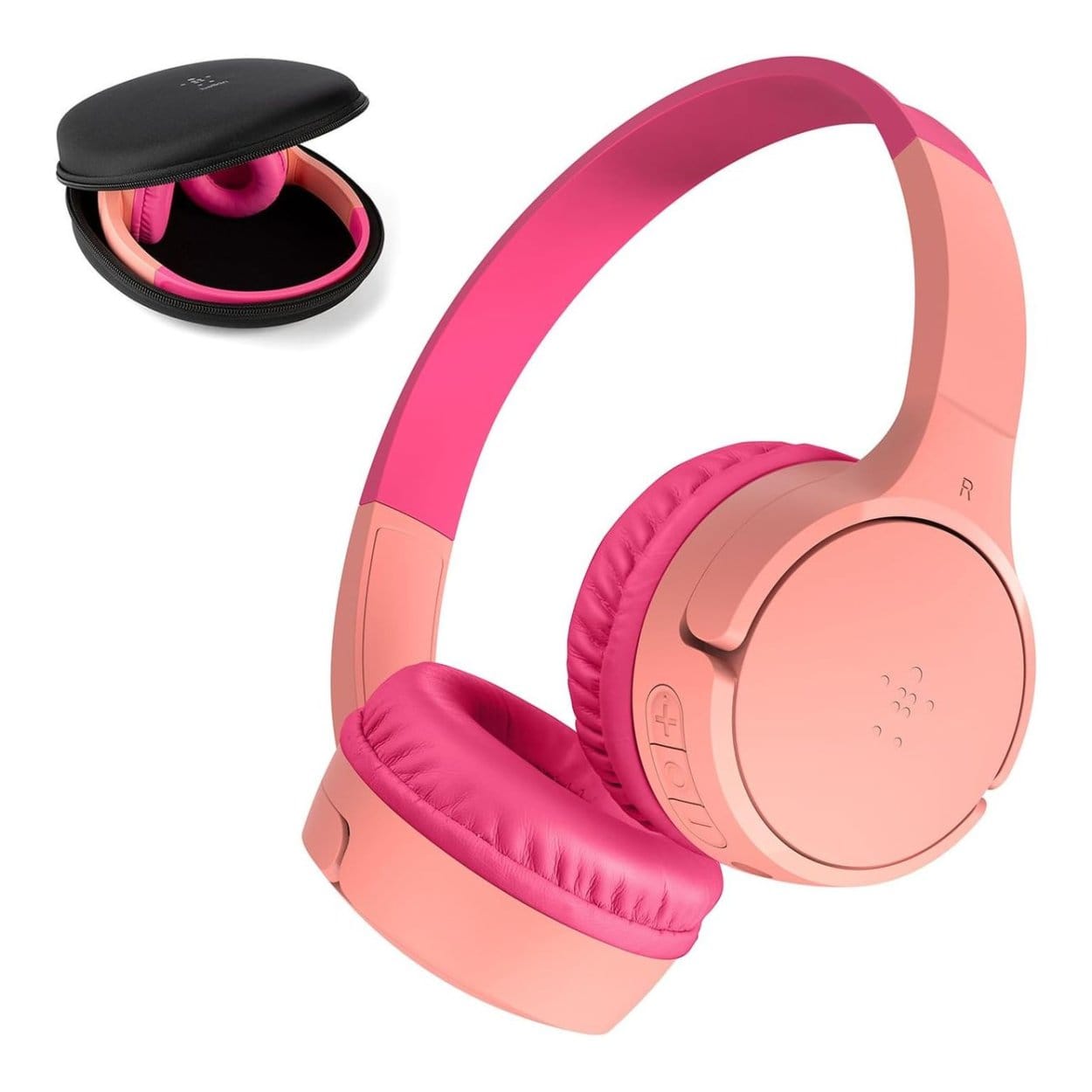 Belkin Soundform Mini Kids Wireless Headphones Pink with Case AUD001HQPKV3CS - Image 2