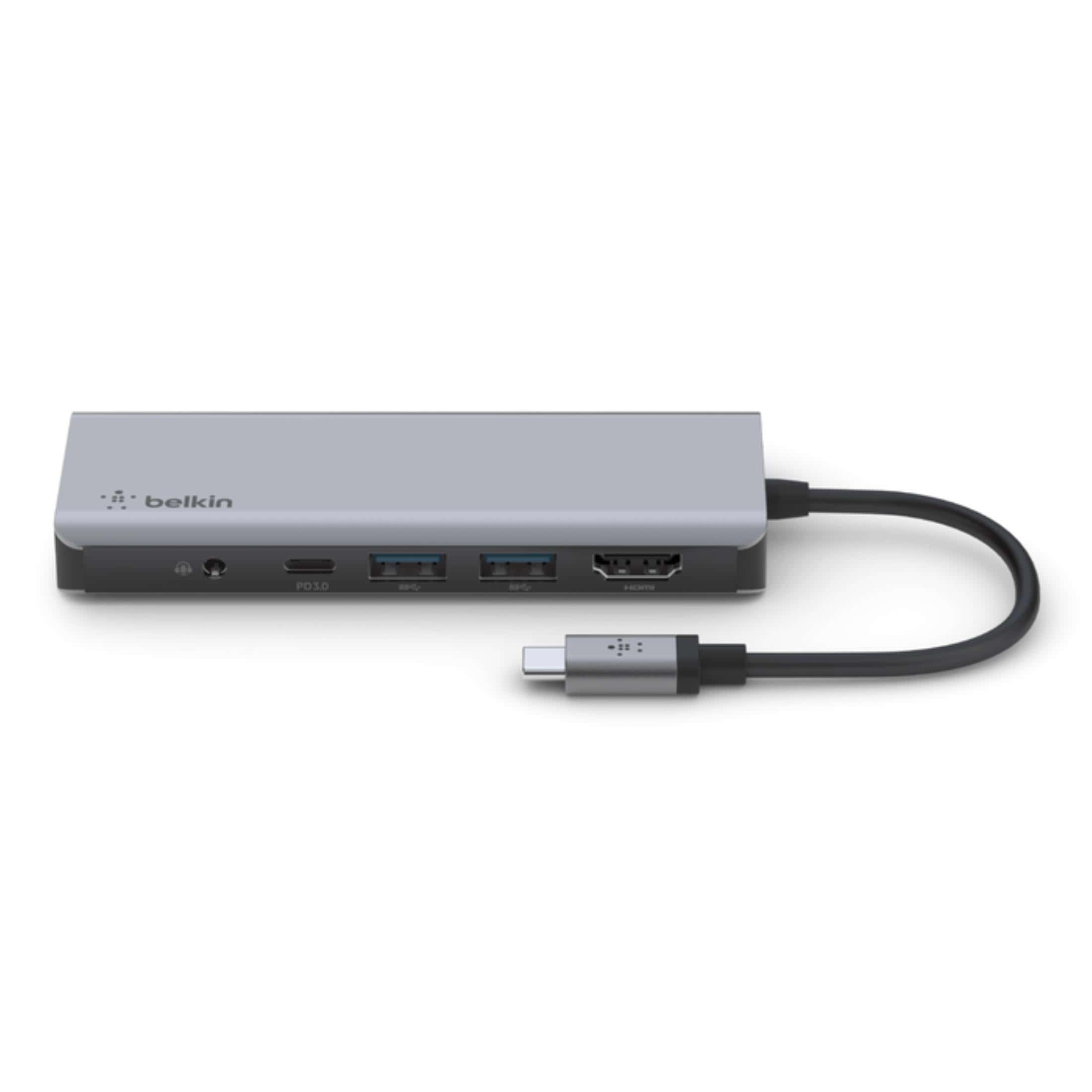 Belkin Connect USB-C 7-in-1 Multiport Hub Adapter Silver AVC009BTSGY - Image 4
