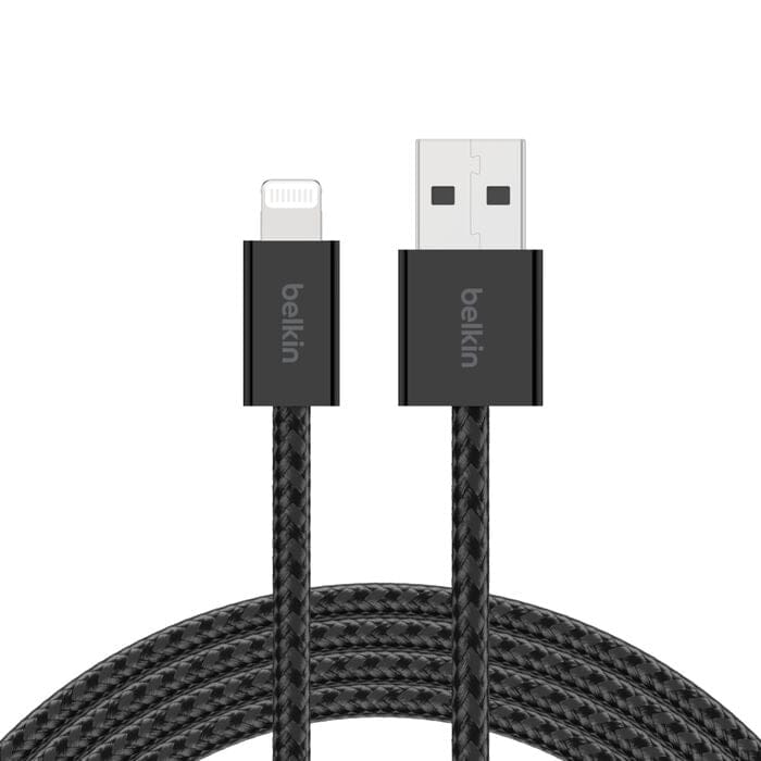 Belkin 2m BoostCharge USB-A Cable with Lightning Connector 2-pack Black BBD012HQ05BK2PK - Image 4