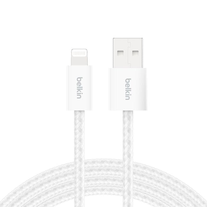 Belkin 2m BoostCharge USB-A Cable with Lightning Connector 2-Pack White BBD012HQ05WH2PK - Image 4
