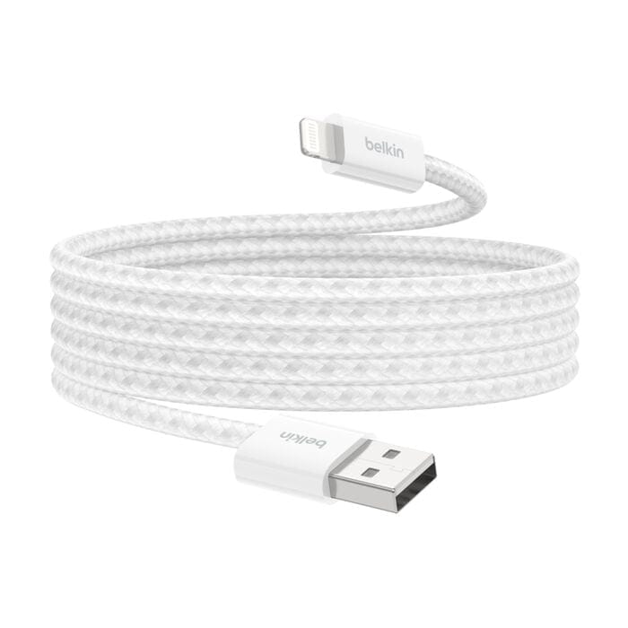 Belkin 2m BoostCharge USB-A Cable with Lightning Connector 2-Pack White BBD012HQ05WH2PK - Image 3