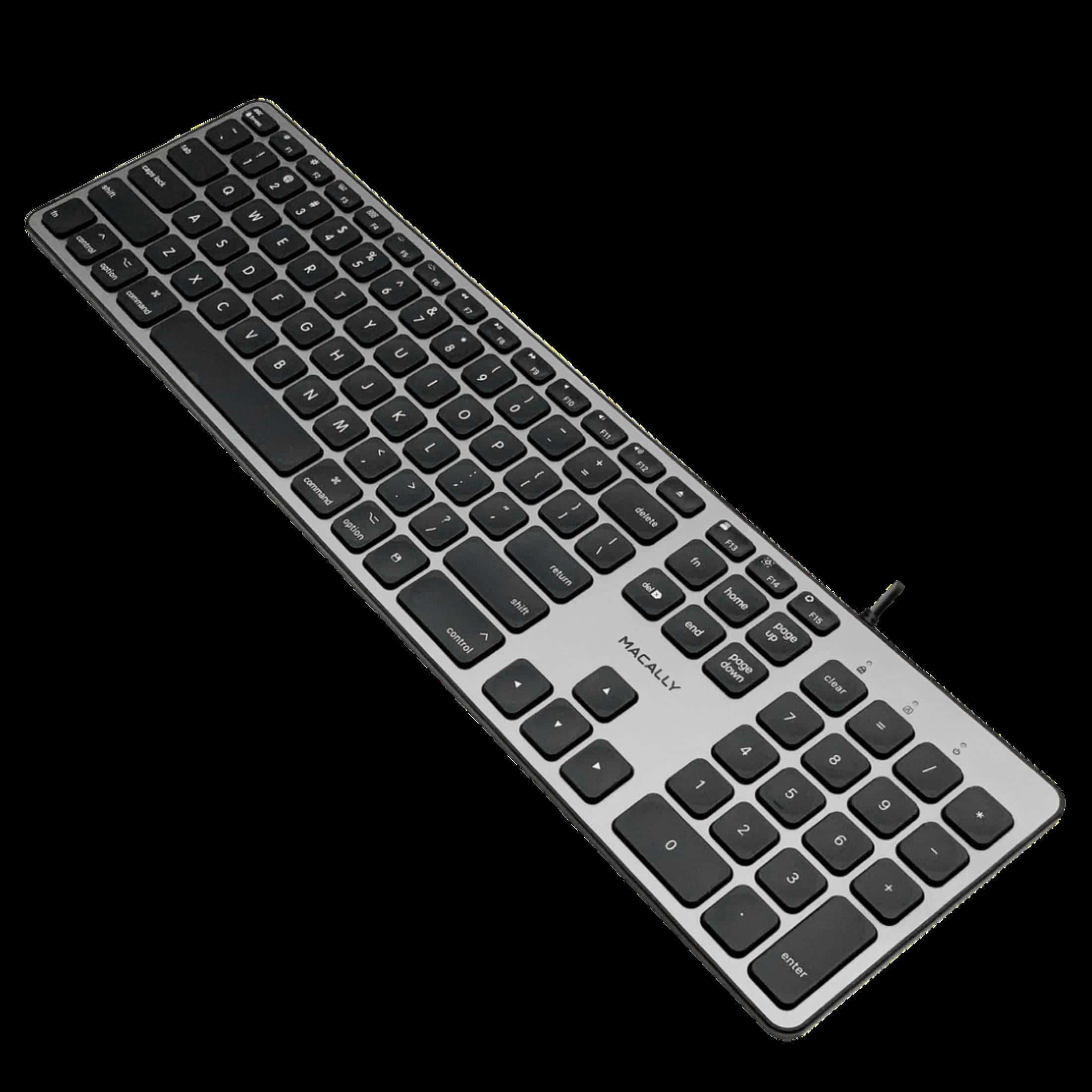 Macally Backlit USB-A Wired Keyboard for Mac BLSLIMKEYPROSG - Image 2