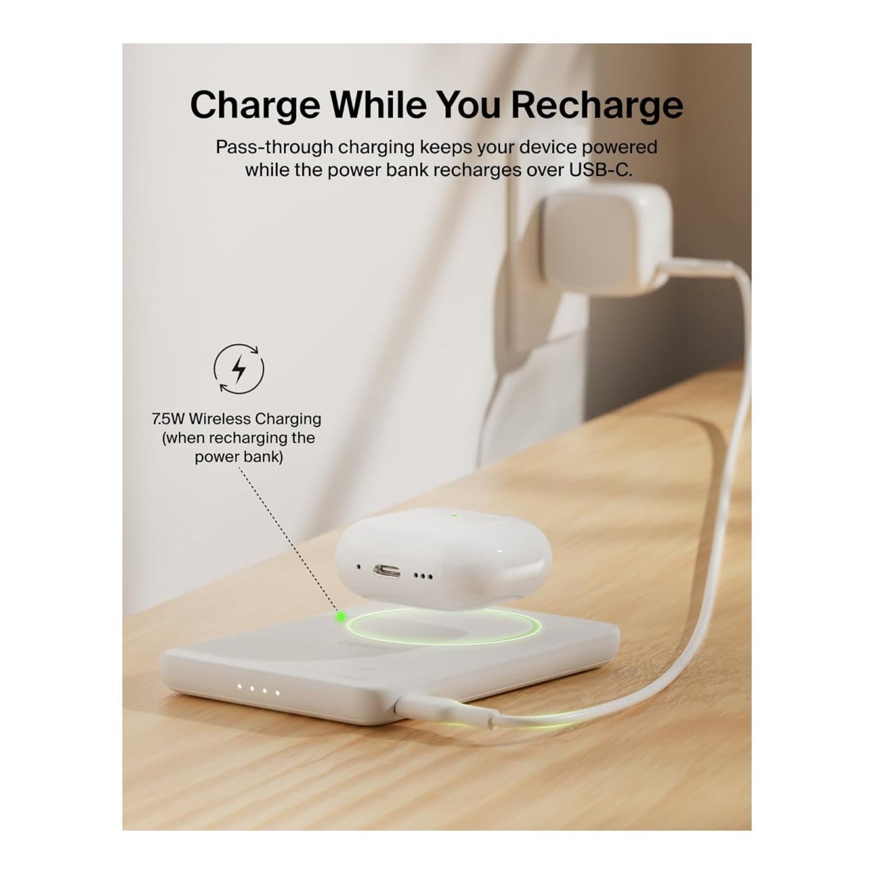 Belkin BoostCharge 5000mAh Slim Magnetic Powerbank White BPD010HQWH - Image 14