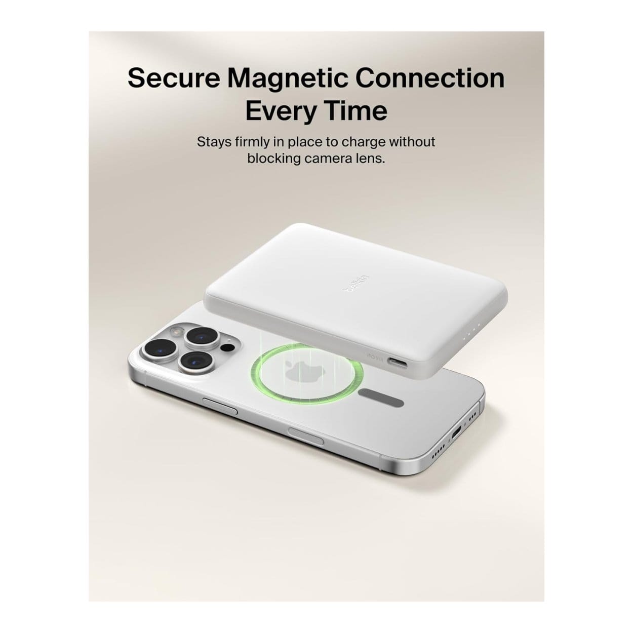 Belkin BoostCharge 5000mAh Slim Magnetic Powerbank White BPD010HQWH - Image 12