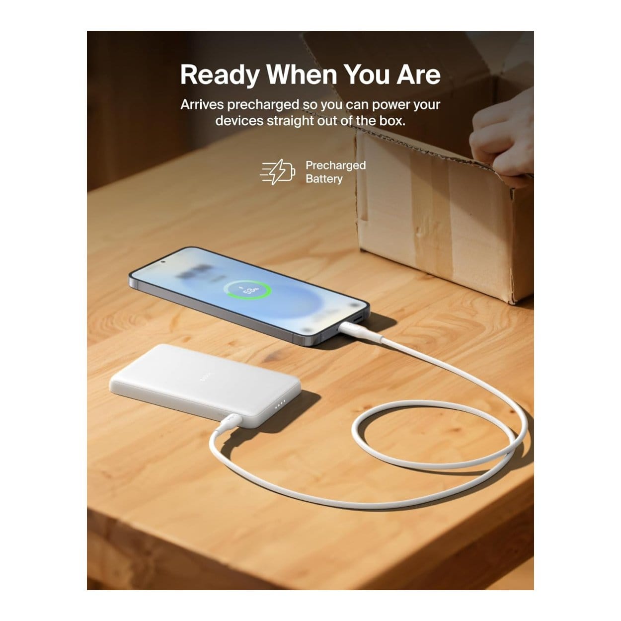 Belkin BoostCharge 5000mAh Slim Magnetic Powerbank White BPD010HQWH - Image 10